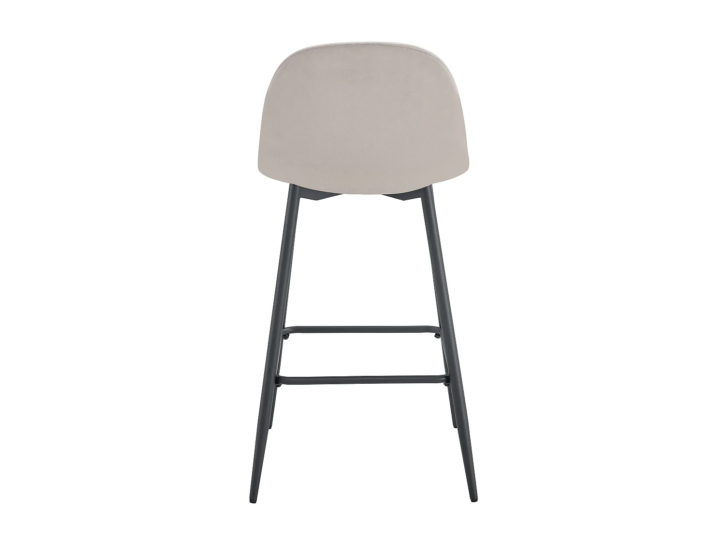 Lot de 2 tabourets de bar SCANDINAVE métal noir velours