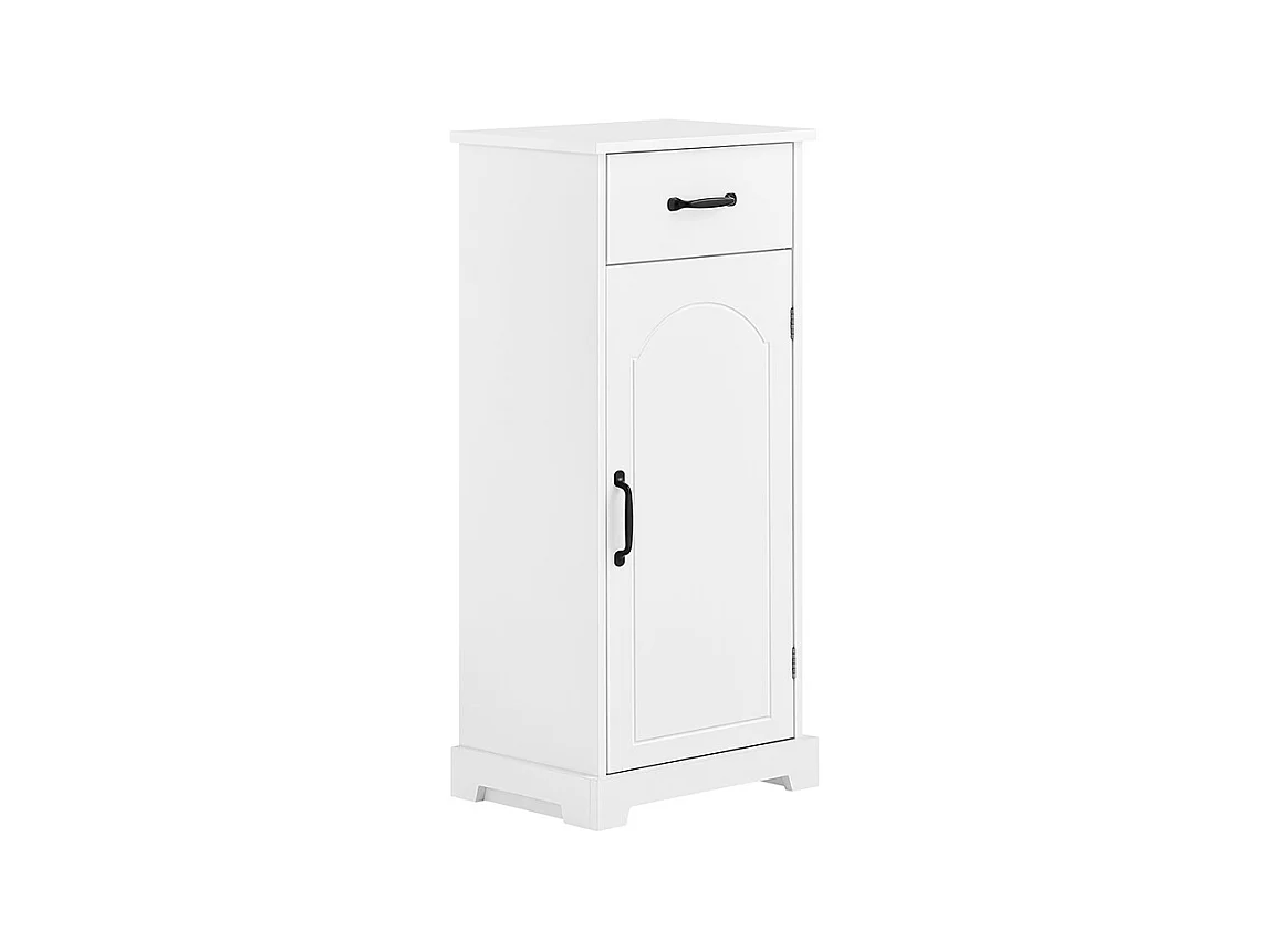 SoBuy Armoire Salle de Bain avec Tiroir, Résistante à l'Humidité, Blanche
