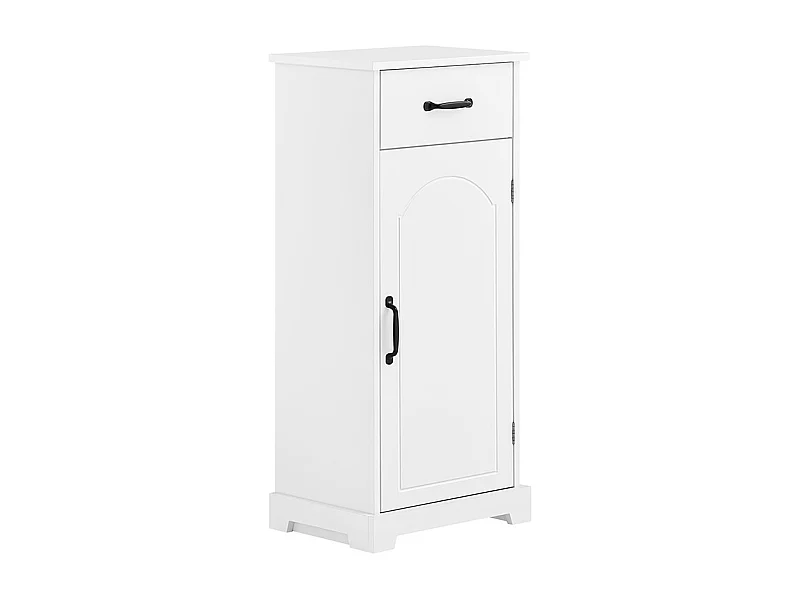 SoBuy Armario de Baño Estrecho con Cajones y Estantes, Blanco