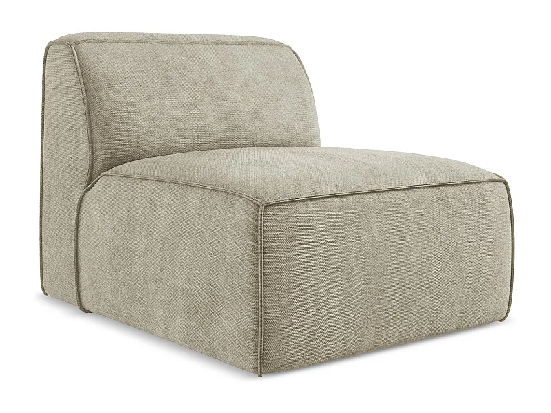 Modular - Mittelsofa - Chenille - Beige - OMAO