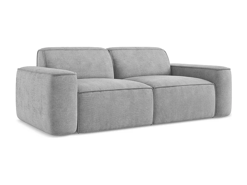 Modulares 3-Sitzer Sofa - Chenille - Hellgrau - OMAO