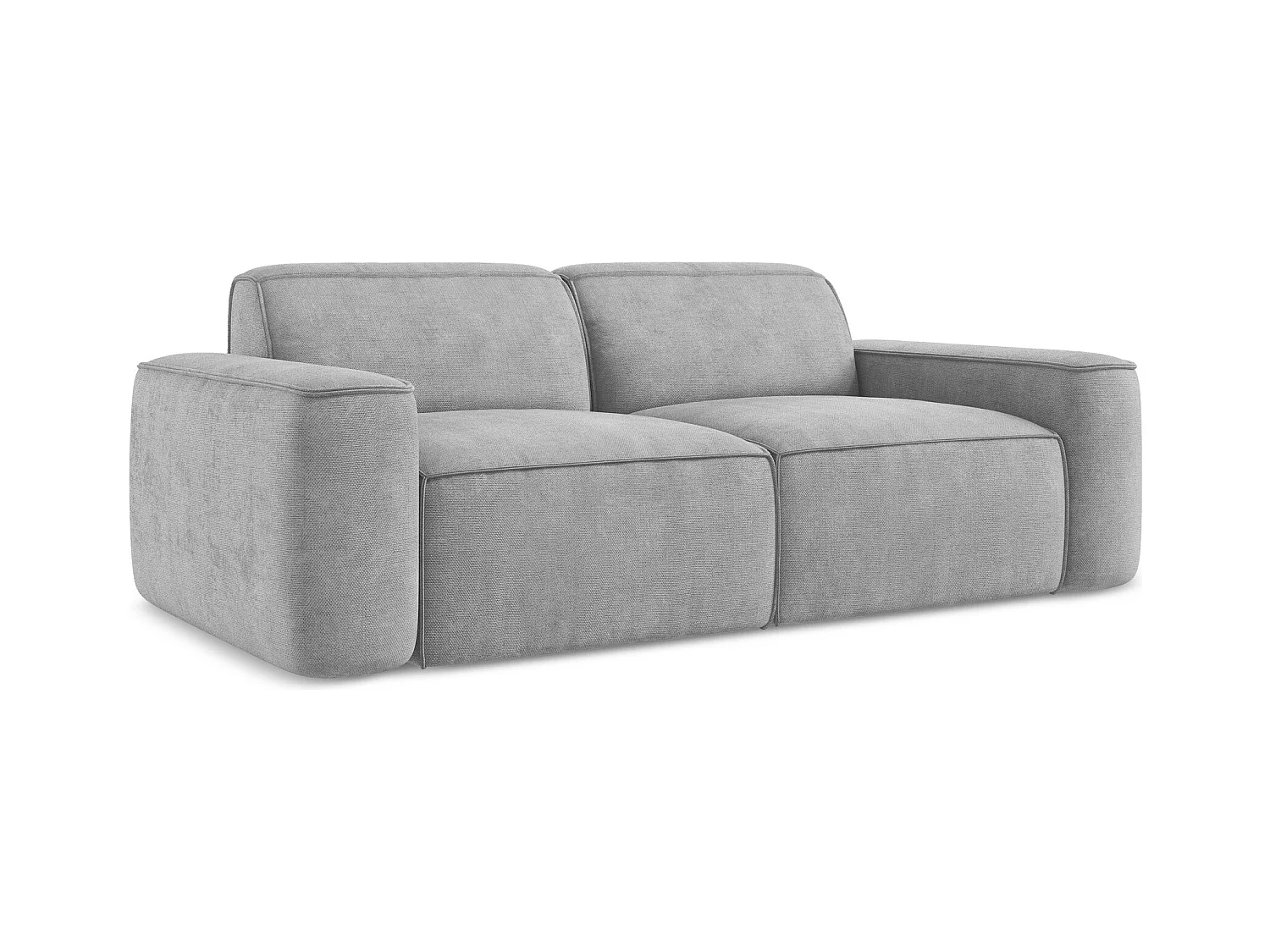 Modulares 3-Sitzer Sofa - Chenille - Hellgrau - OMAO