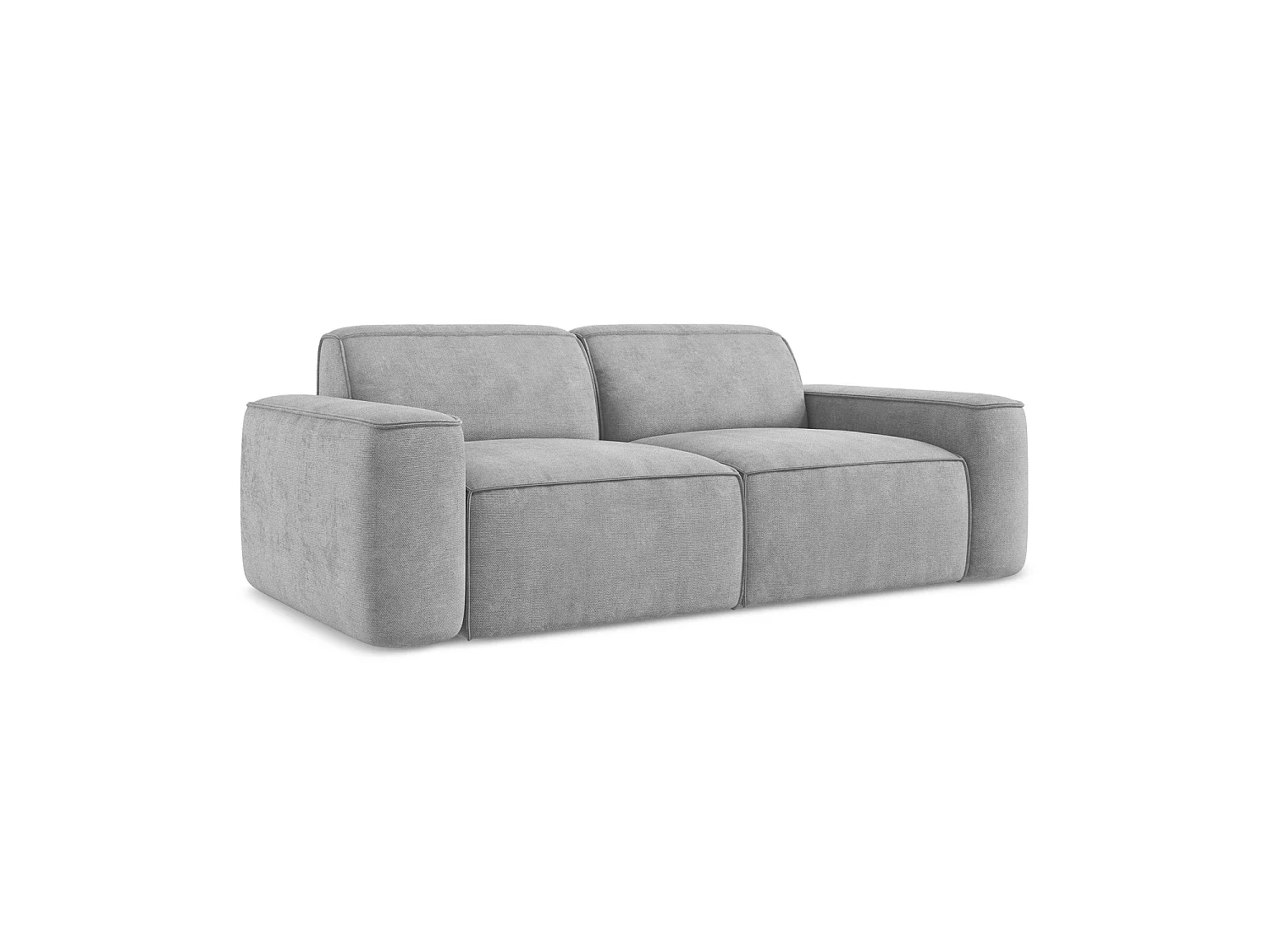 Modulares 3-Sitzer Sofa - - Chenille - Hellgrau - MELISSA