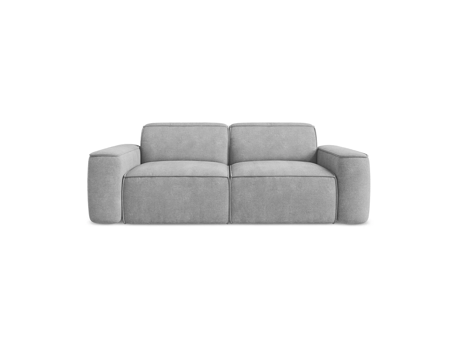 Modulares 3-Sitzer Sofa - - Chenille - Hellgrau - MELISSA