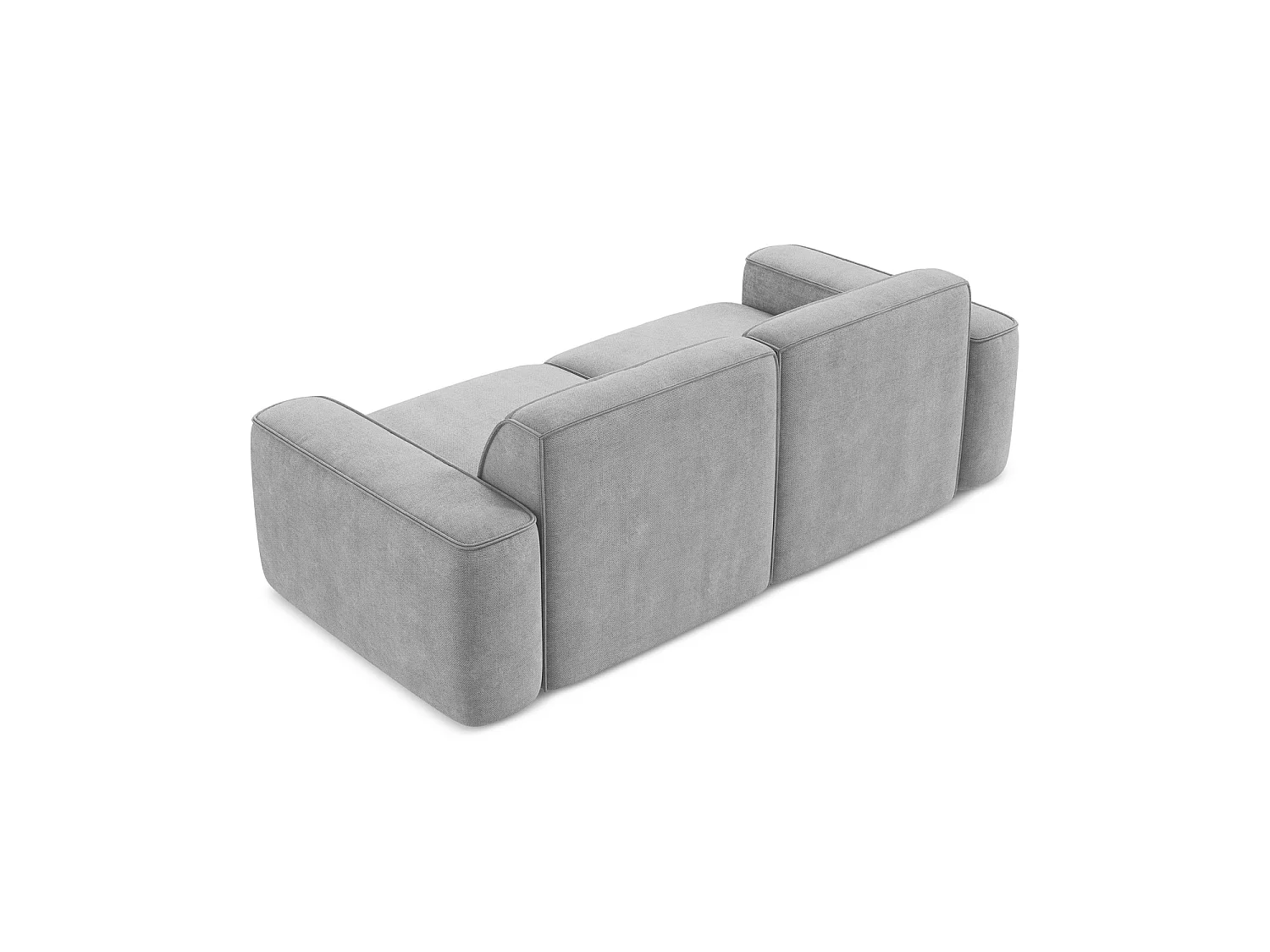 Modulares 3-Sitzer Sofa - - Chenille - Hellgrau - MELISSA