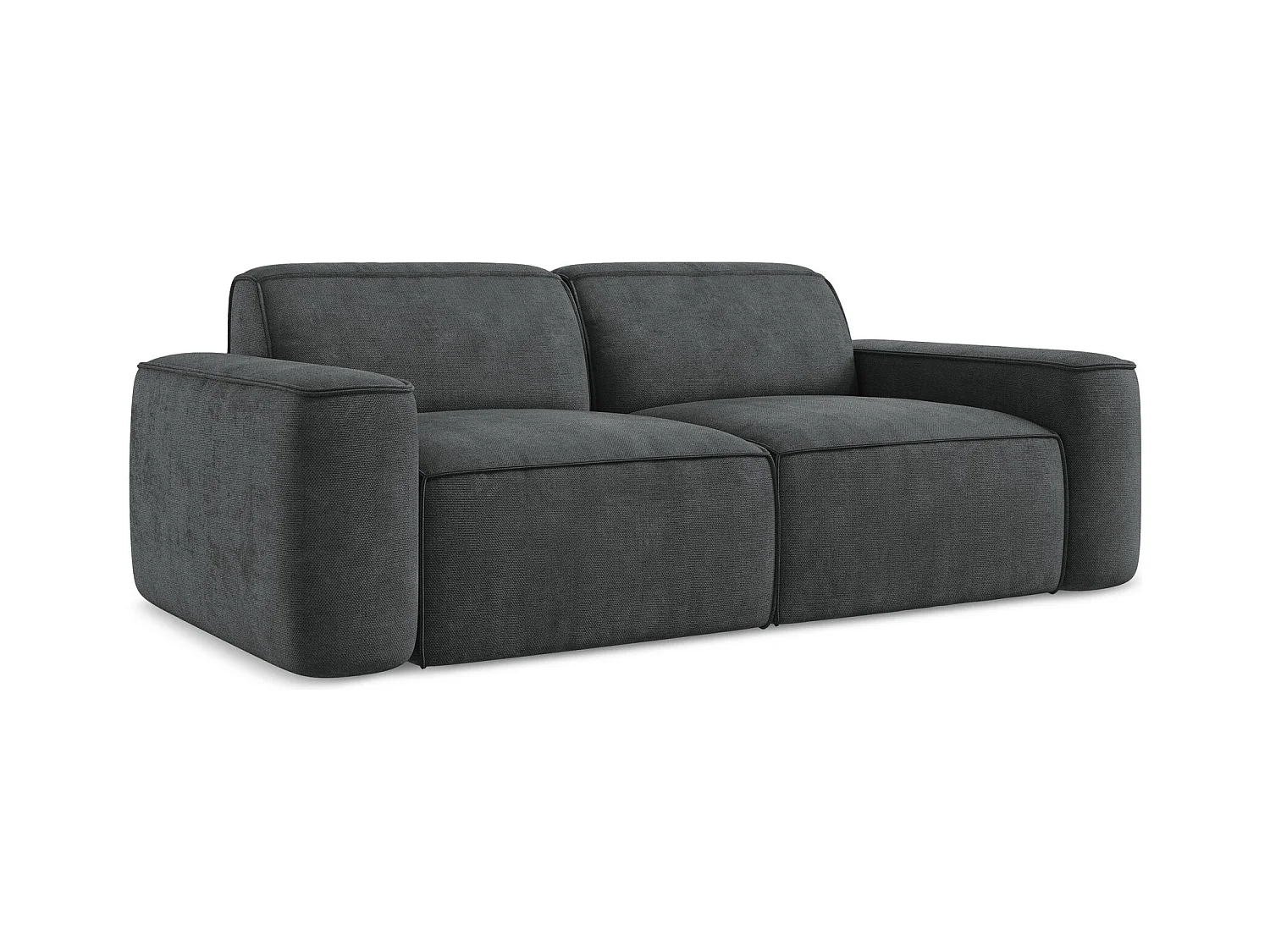 Modulares 3-Sitzer Sofa - Chenille - Dunkelgrau - OMAO