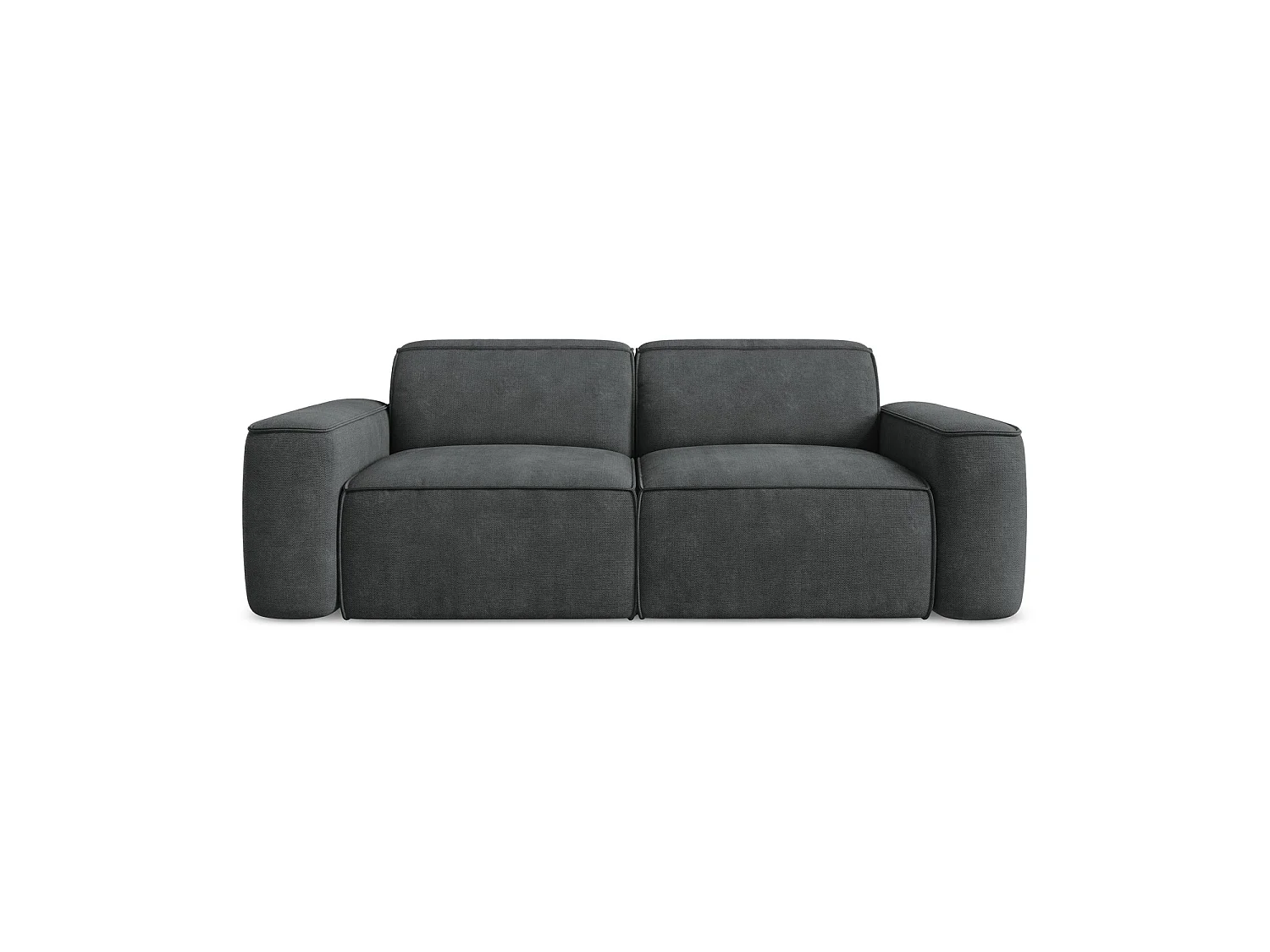 Modulares 3-Sitzer Sofa - - Chenille - Dunkelgrau - MELISSA