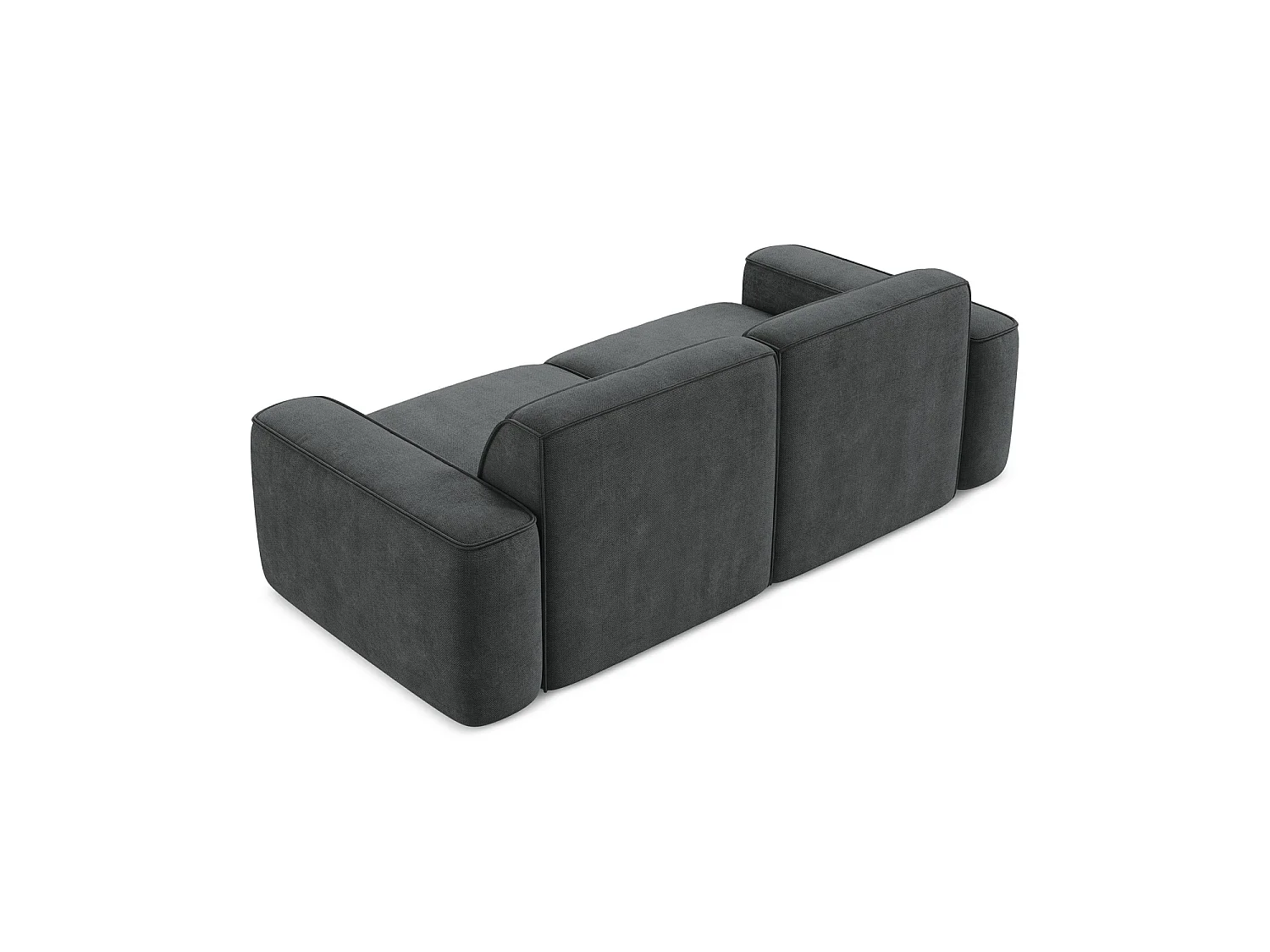 Modulares 3-Sitzer Sofa - - Chenille - Dunkelgrau - MELISSA