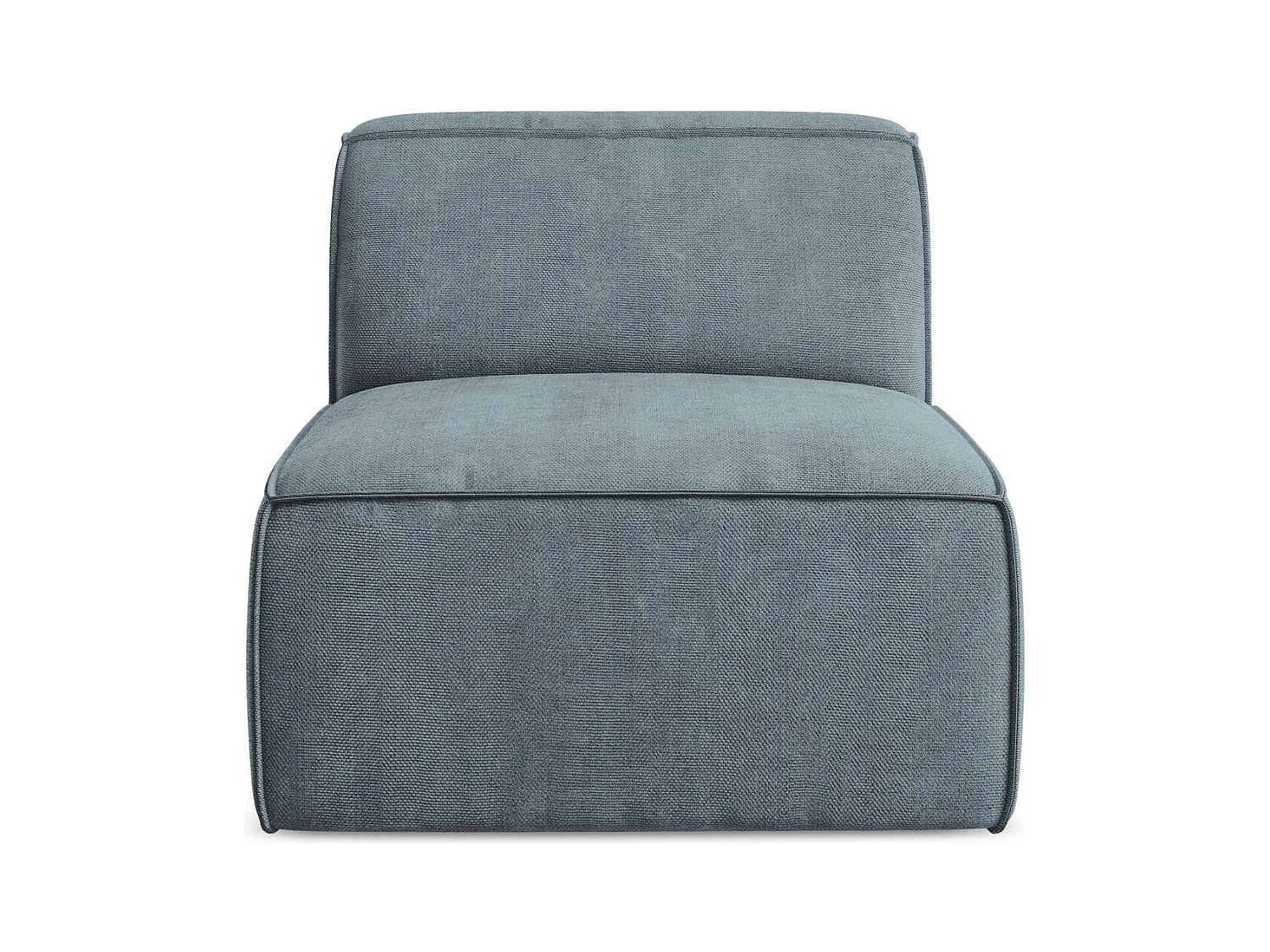 Fauteuil pour canapé modulable en tissu chenille - jeans - OMAO