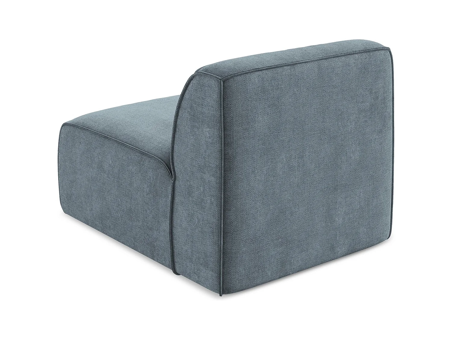 Fauteuil pour canapé modulable en tissu chenille - jeans - OMAO