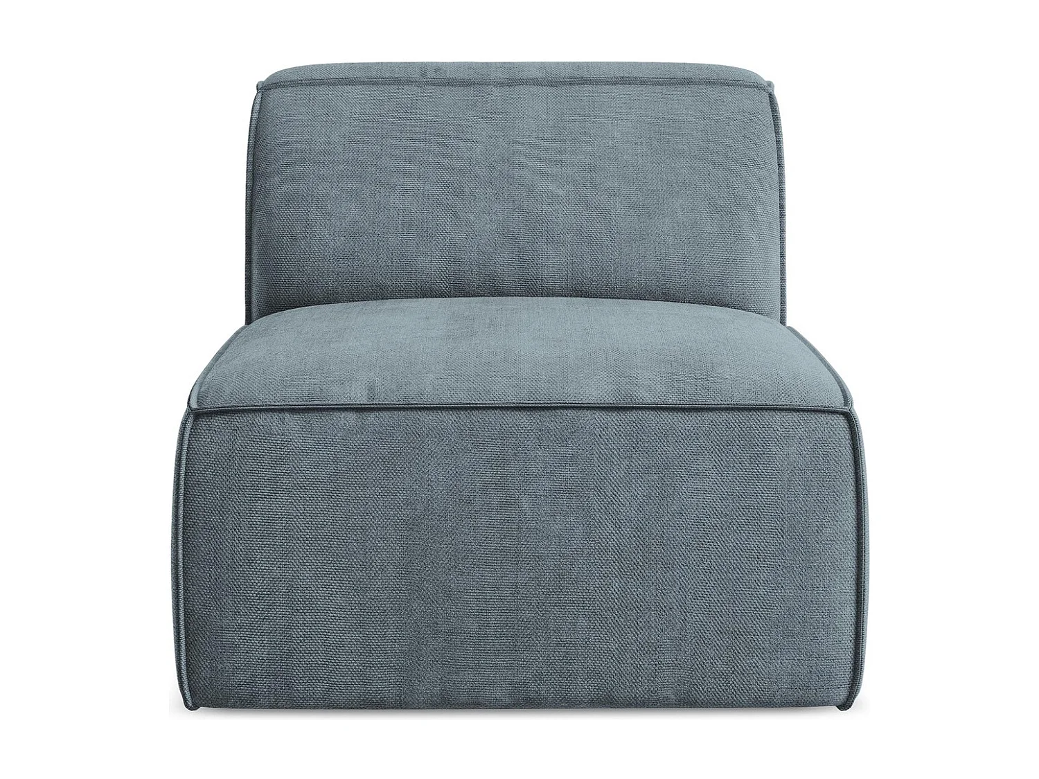 Fauteuil pour canapé modulable en tissu chenille - jeans - OMAO