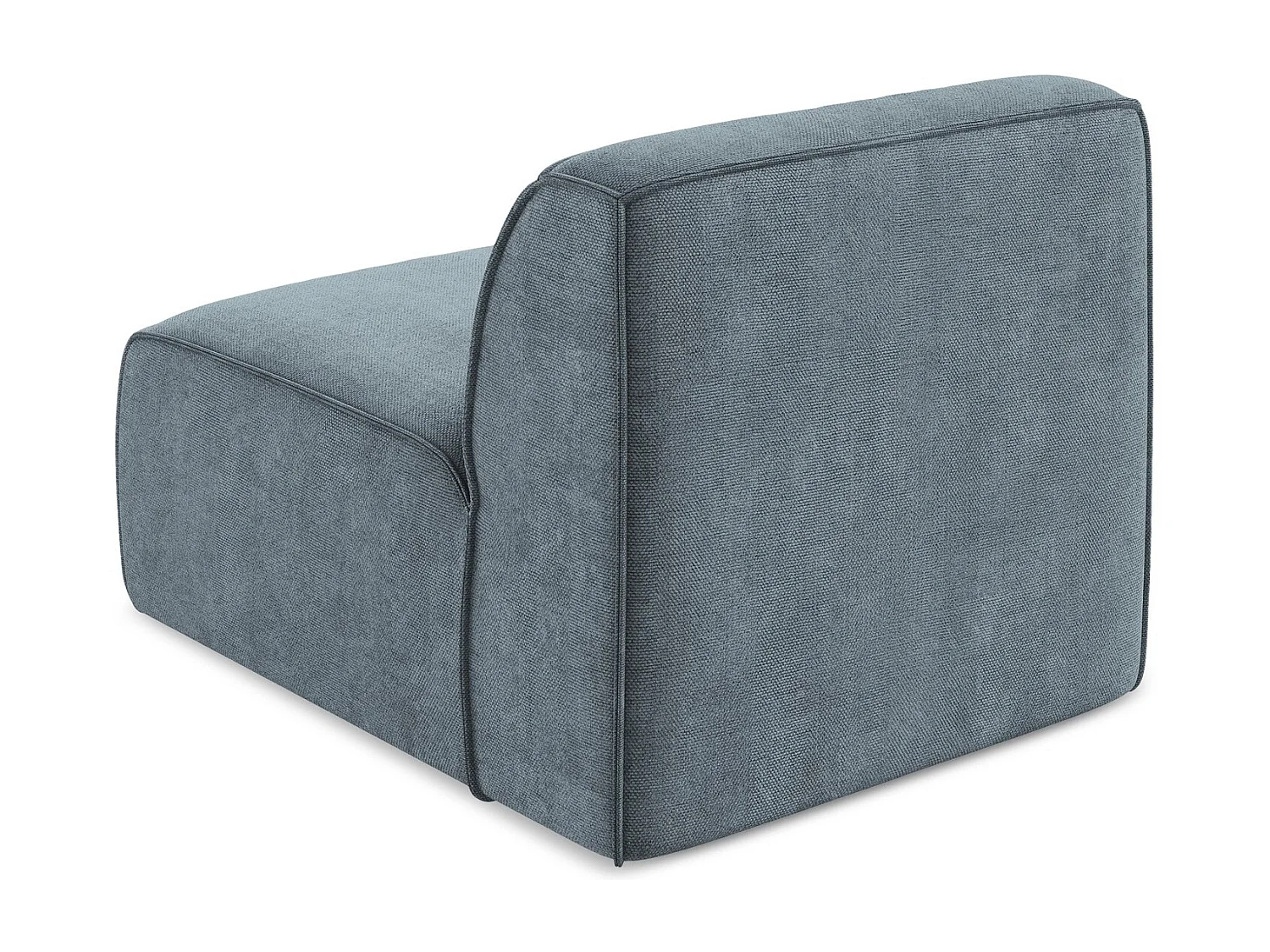Fauteuil pour canapé modulable en tissu chenille - jeans - OMAO