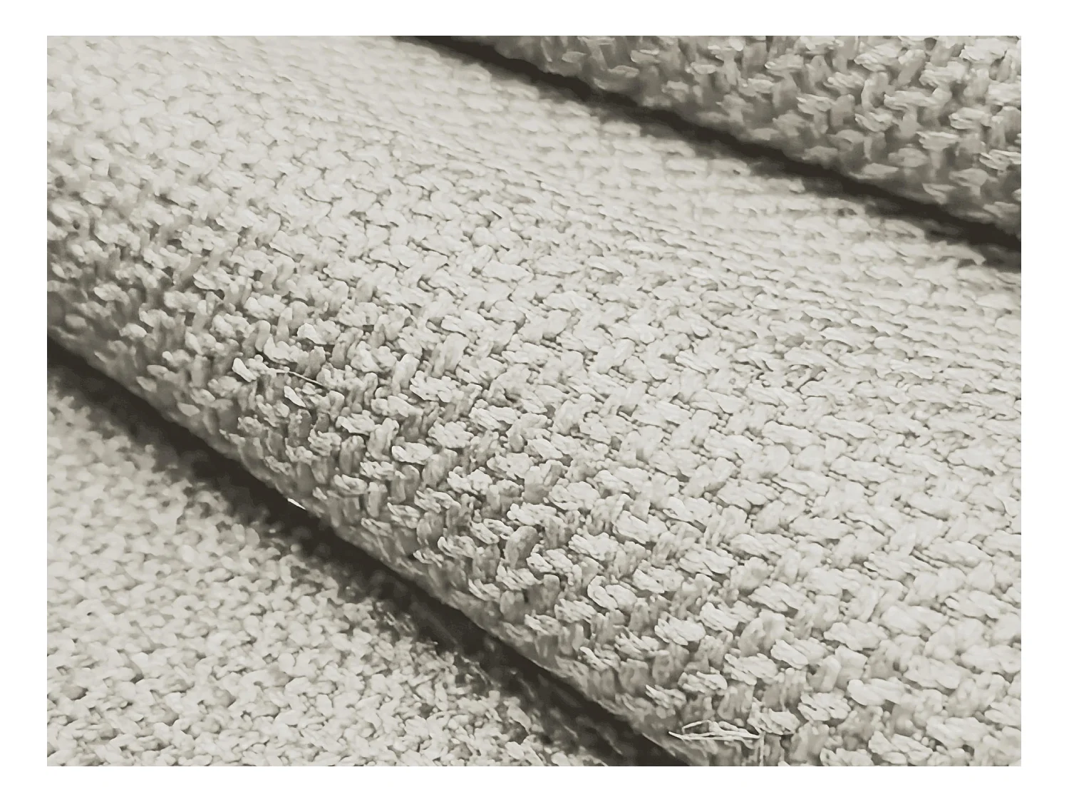 Canapé modulable 3 places en tissu texturé - beige clair - OMAO