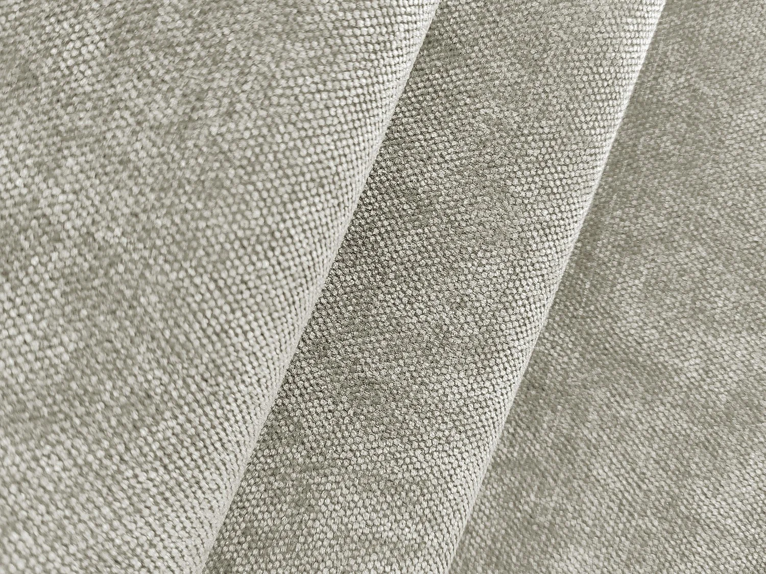Canapé modulable 4 places en tissu chenille - perle - MELISSA