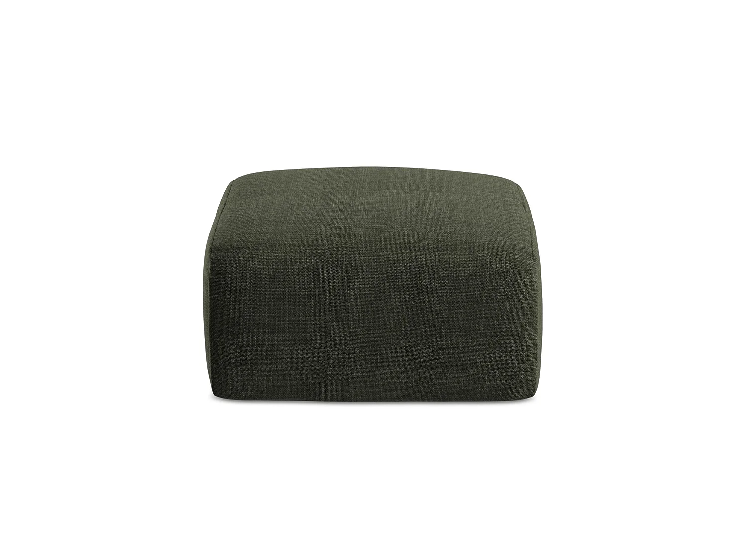 Pouf en tissu texturé - olive - SAVONA