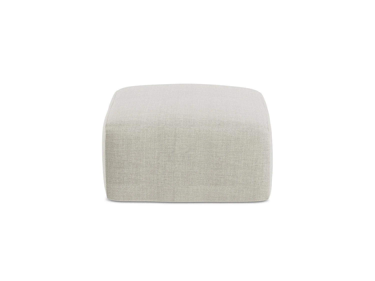 Pouf en tissu texturé - beige clair - SAVONA