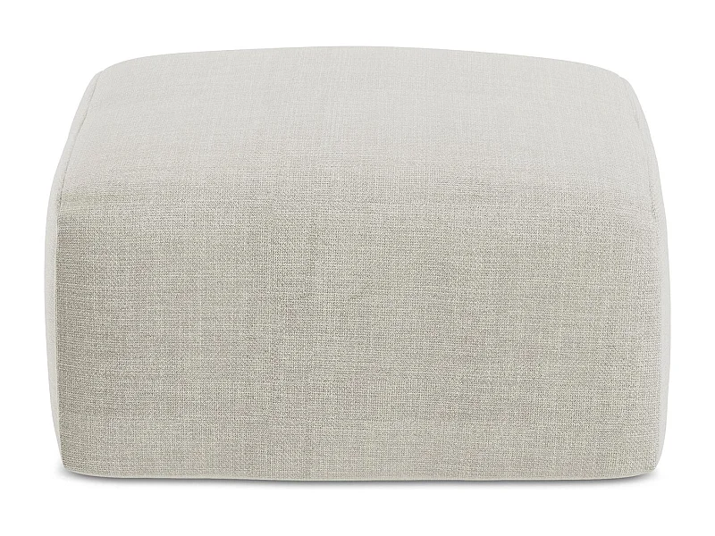 Pouf - Hocker - Strukturstoff - Hell beige - LEILA