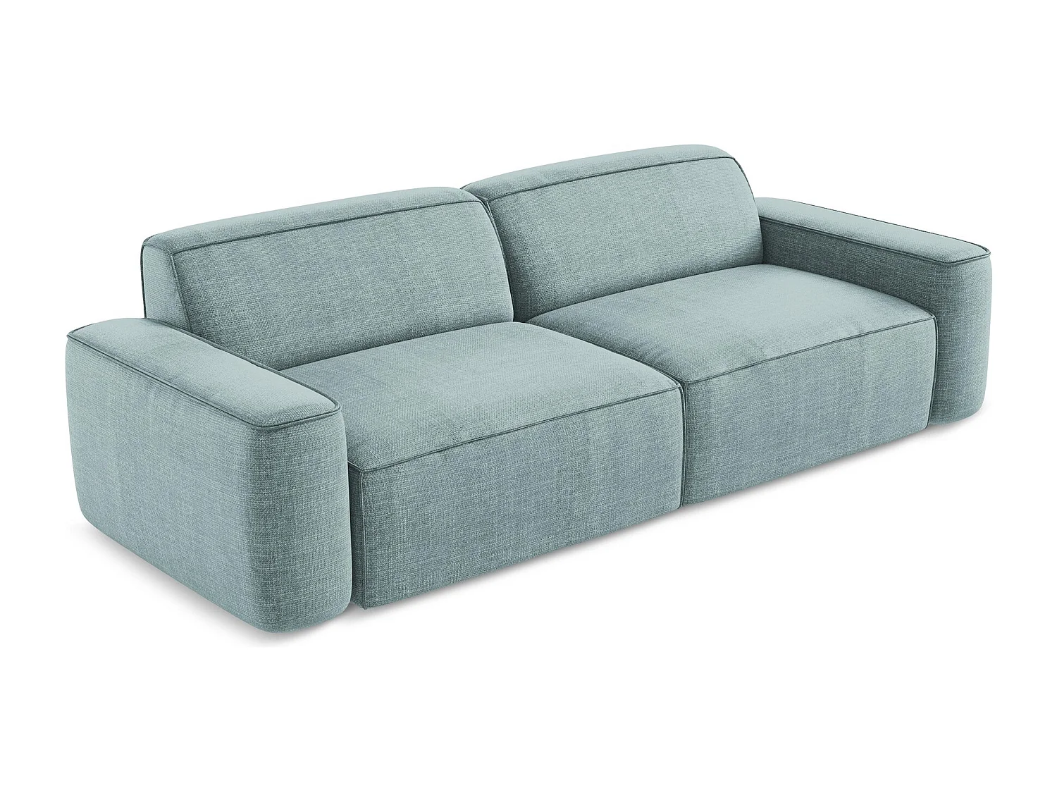 Vierzits modulaire bank van jeans textuurstof - OMAO