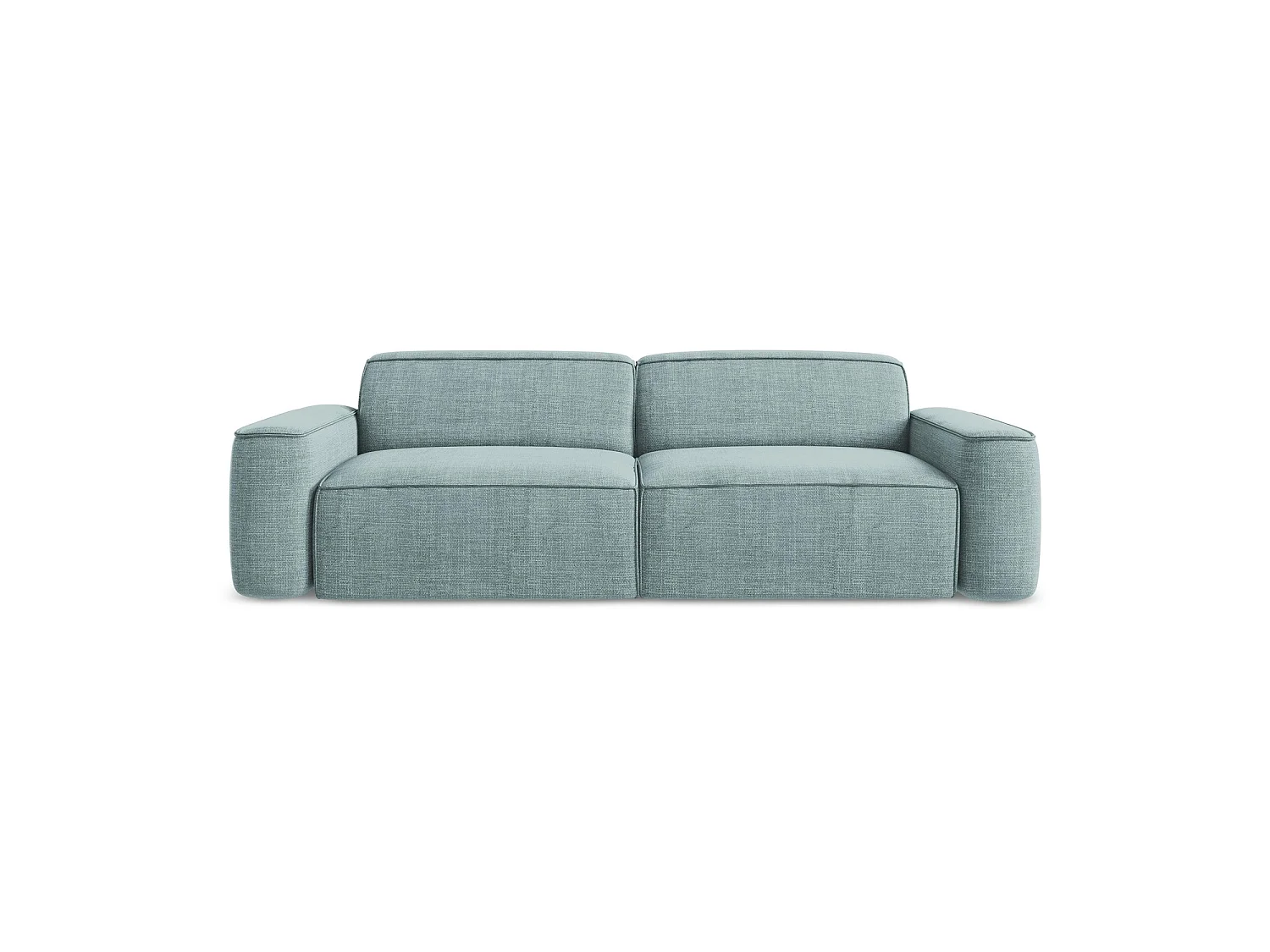 Modulares 4-Sitzer Sofa - - Strukturstoff - Jeans - MELISSA