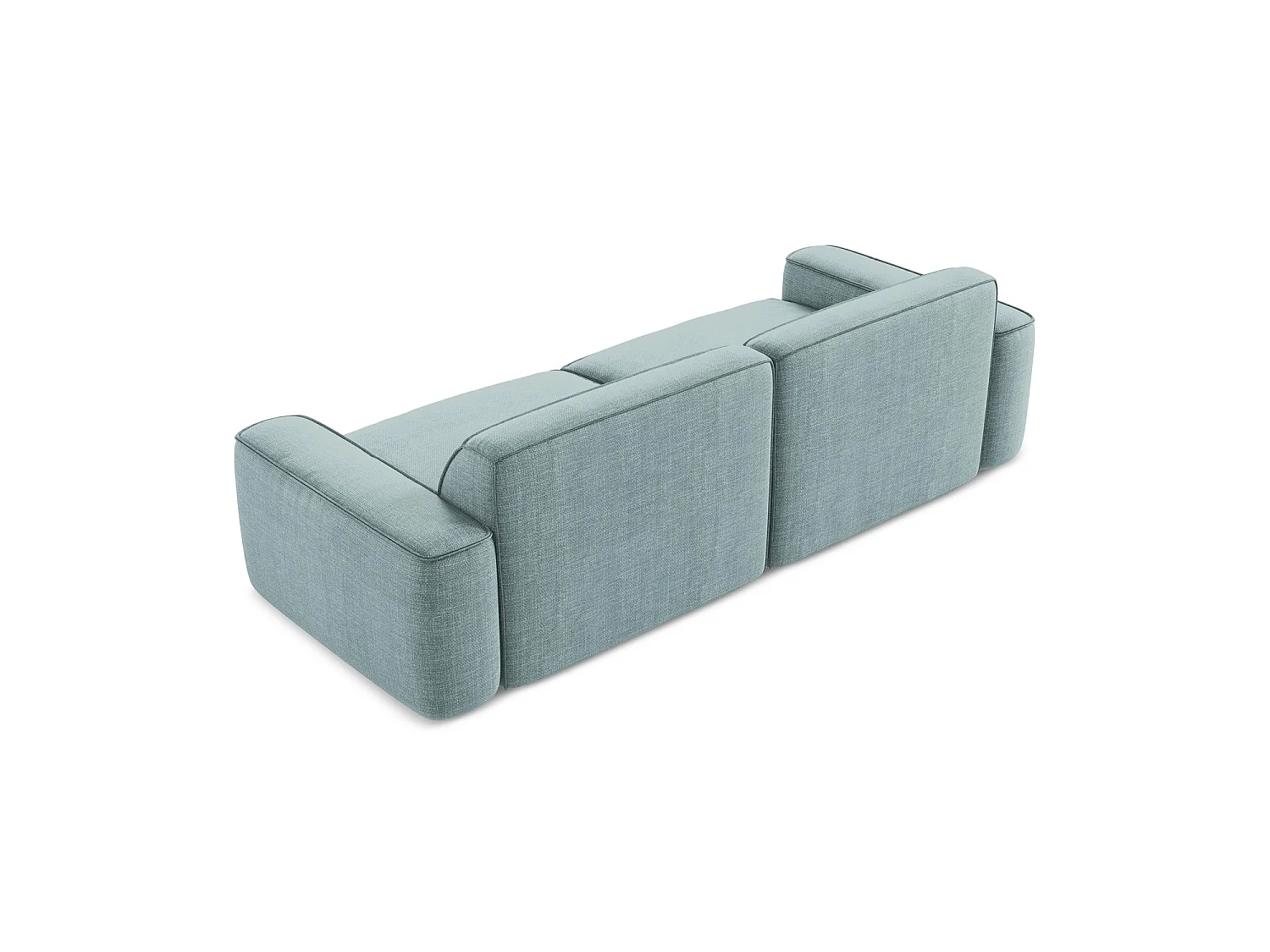 Modulares 4-Sitzer Sofa - - Strukturstoff - Jeans - MELISSA