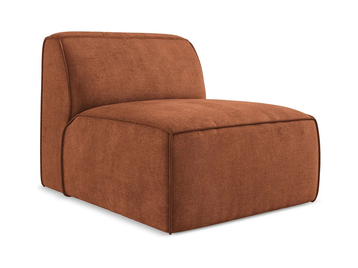 Modular - Mittelsofa - Chenille - Terrakotta - OMAO
