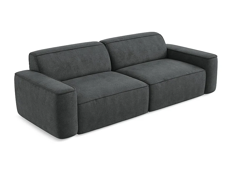 Modulares 4-Sitzer Sofa - Chenille - Dunkelgrau - OMAO