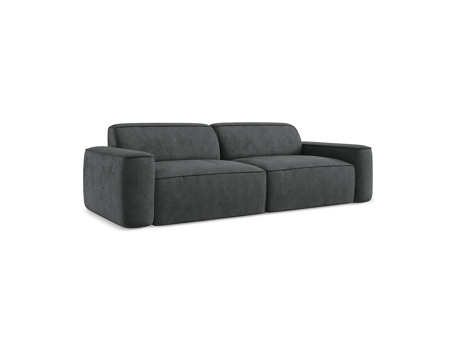 Modulares 4-Sitzer Sofa - - Chenille - Dunkelgrau - MELISSA