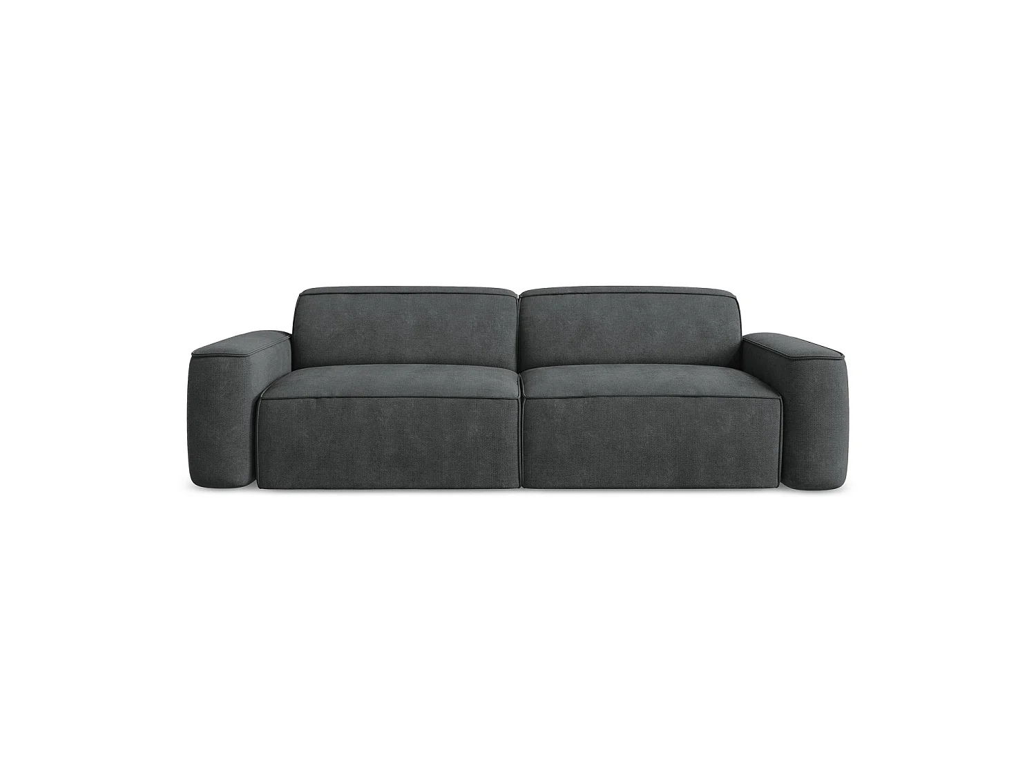 Modulares 4-Sitzer Sofa - - Chenille - Dunkelgrau - MELISSA