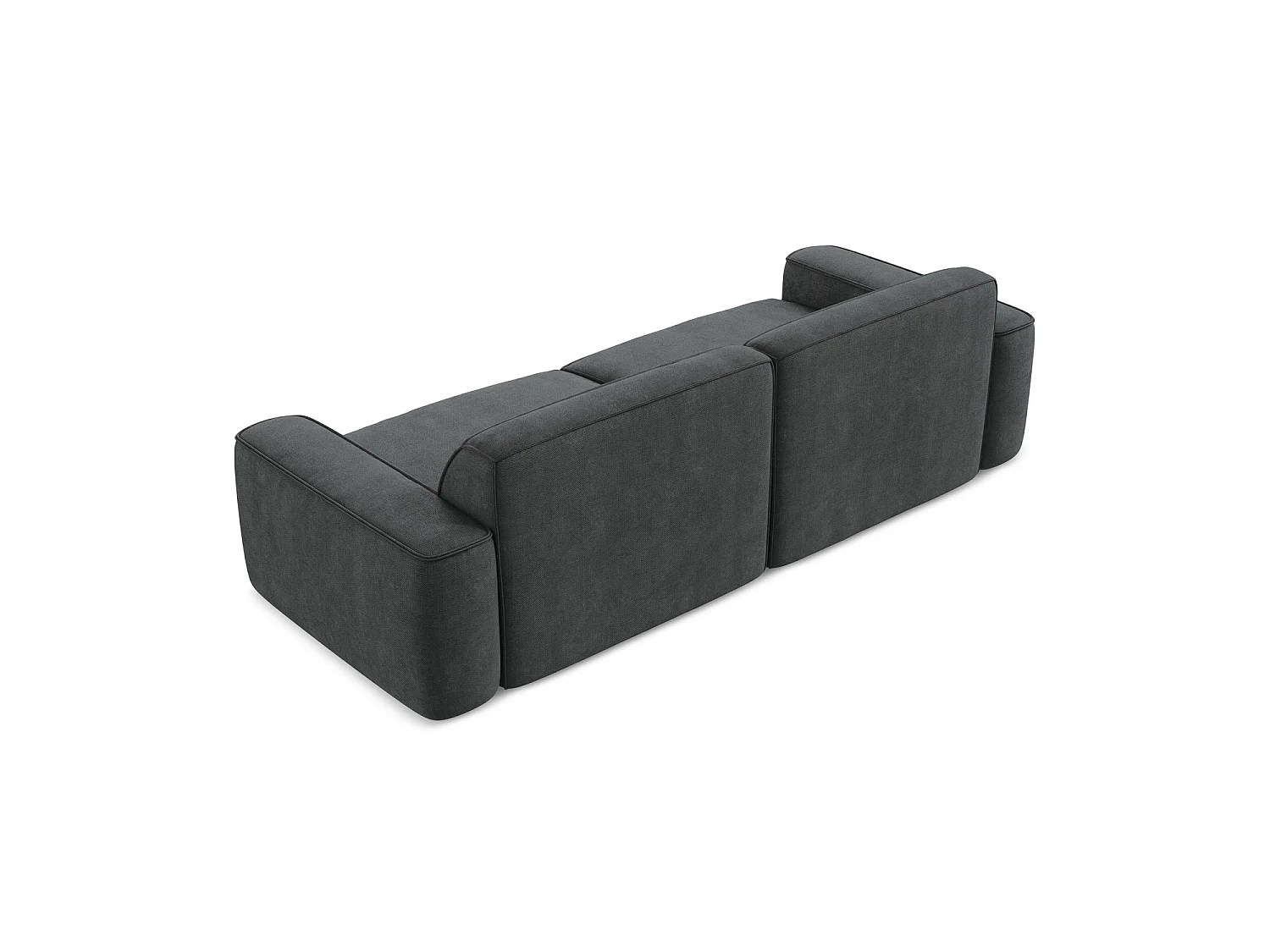 Modulares 4-Sitzer Sofa - - Chenille - Dunkelgrau - MELISSA