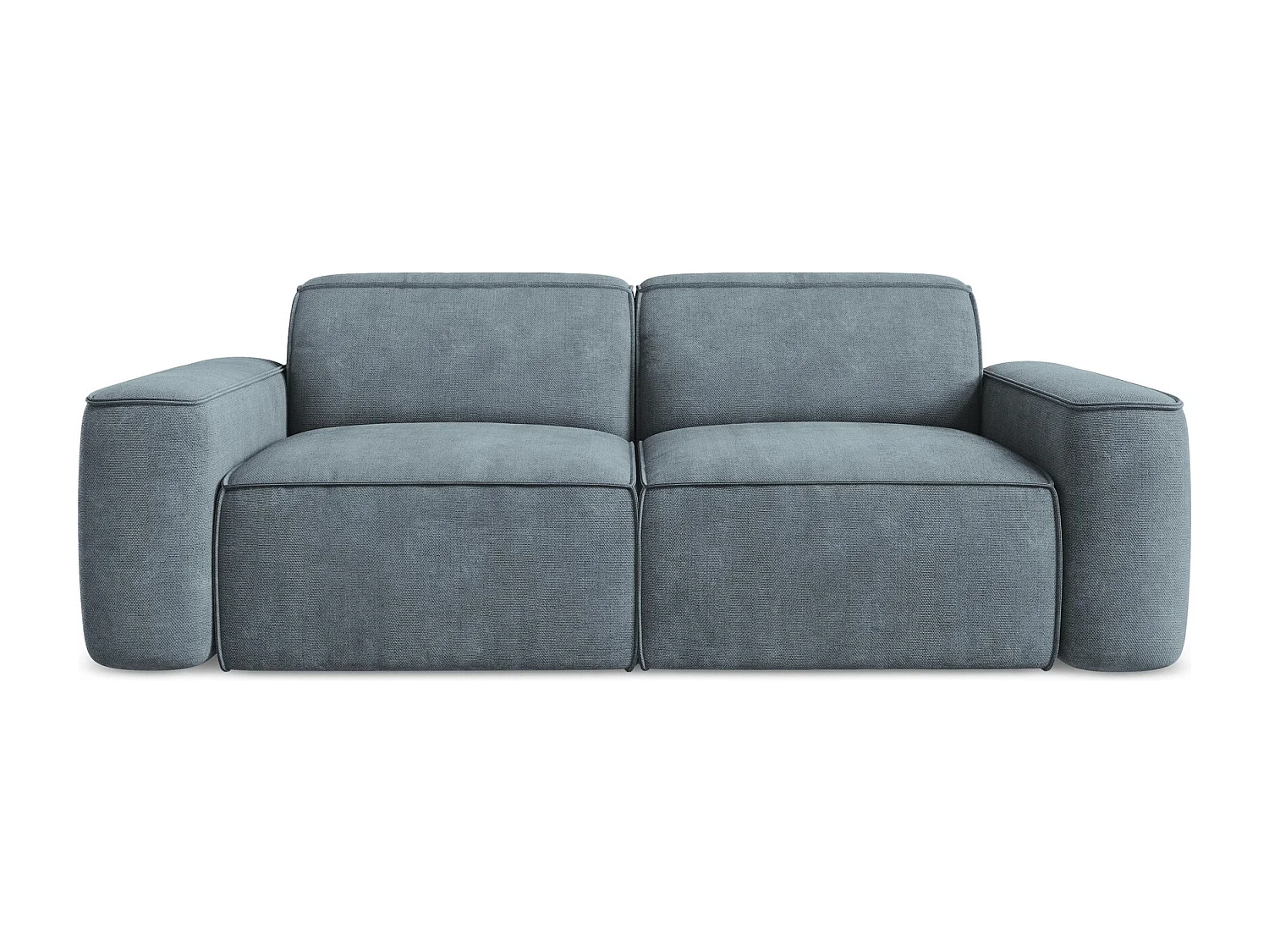 Driezits modulaire bank van jeans chenille stof - OMAO