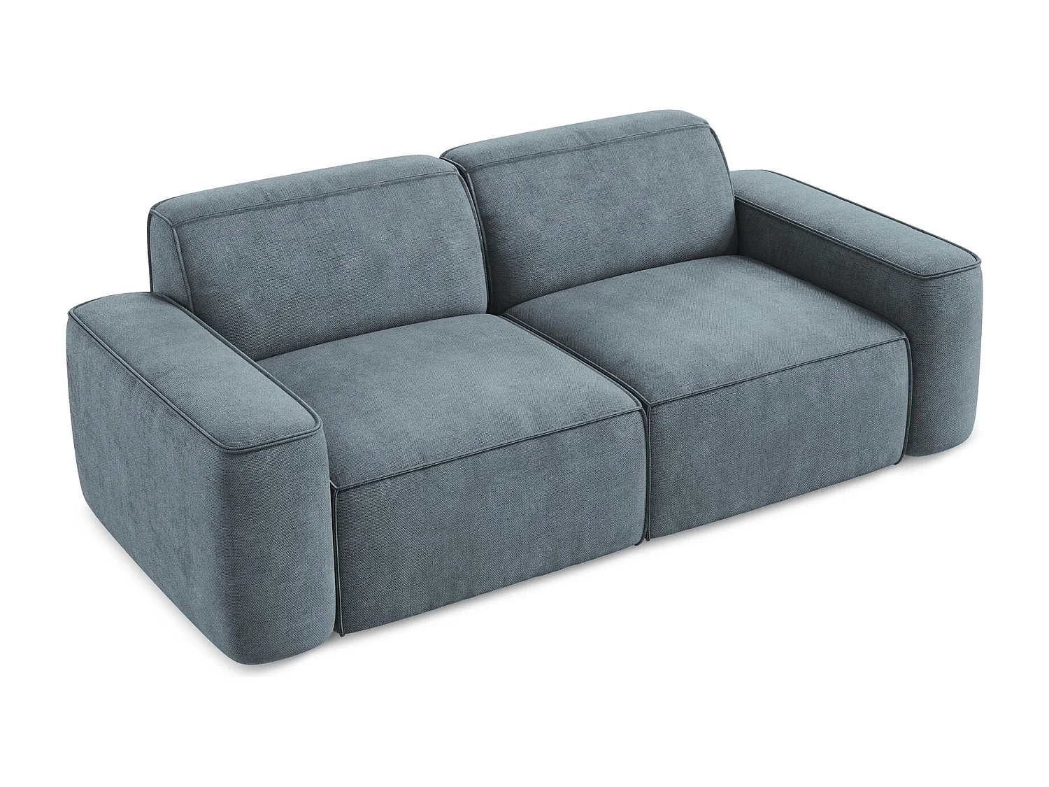 Driezits modulaire bank van jeans chenille stof - OMAO