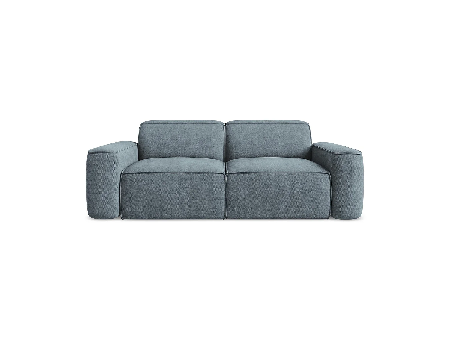 Canapé modulable 3 places en tissu chenille - jeans - MELISSA