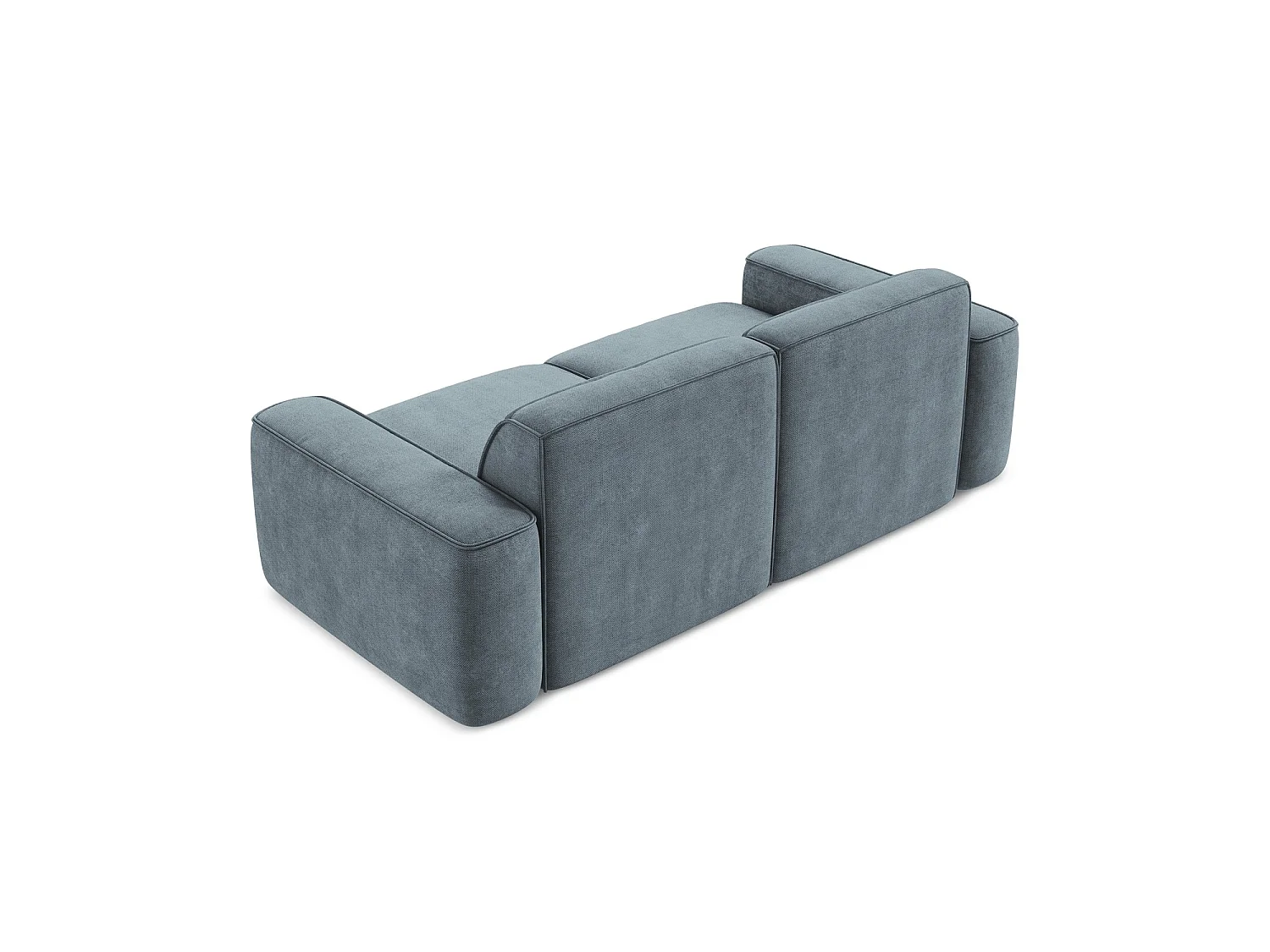 Canapé modulable 3 places en tissu chenille - jeans - MELISSA
