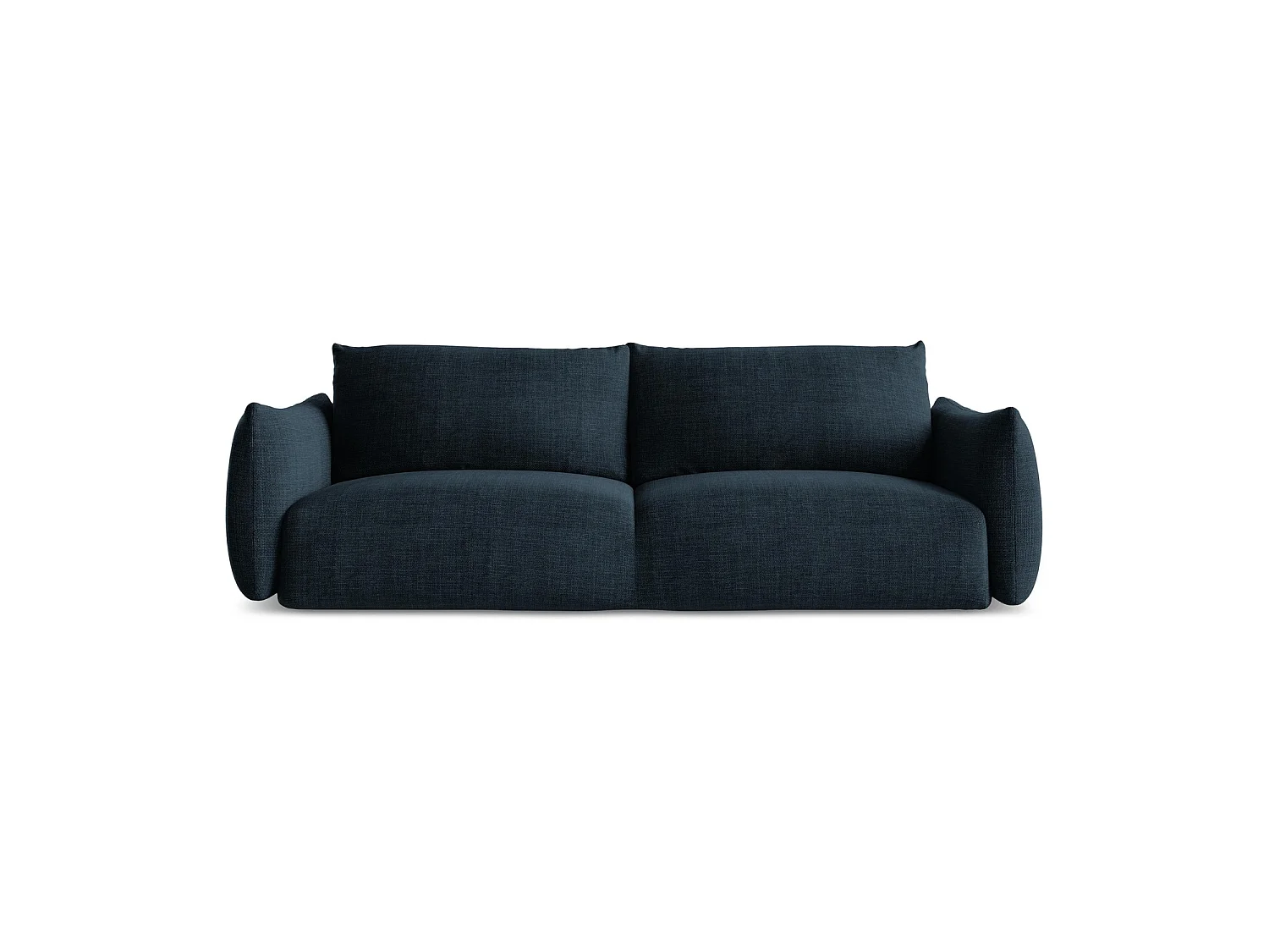 Canapé 3 places convertible en tissu texturé - bleu royal - SAVONA