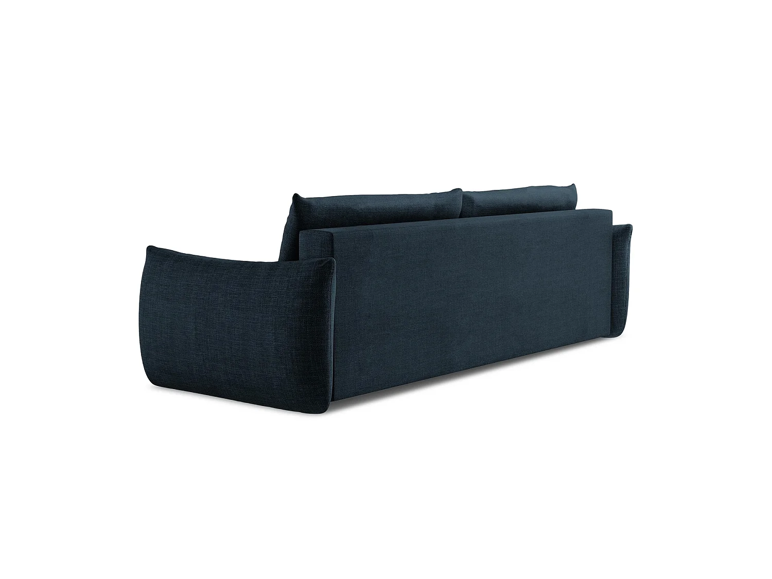 Canapé 3 places convertible en tissu texturé - bleu royal - SAVONA
