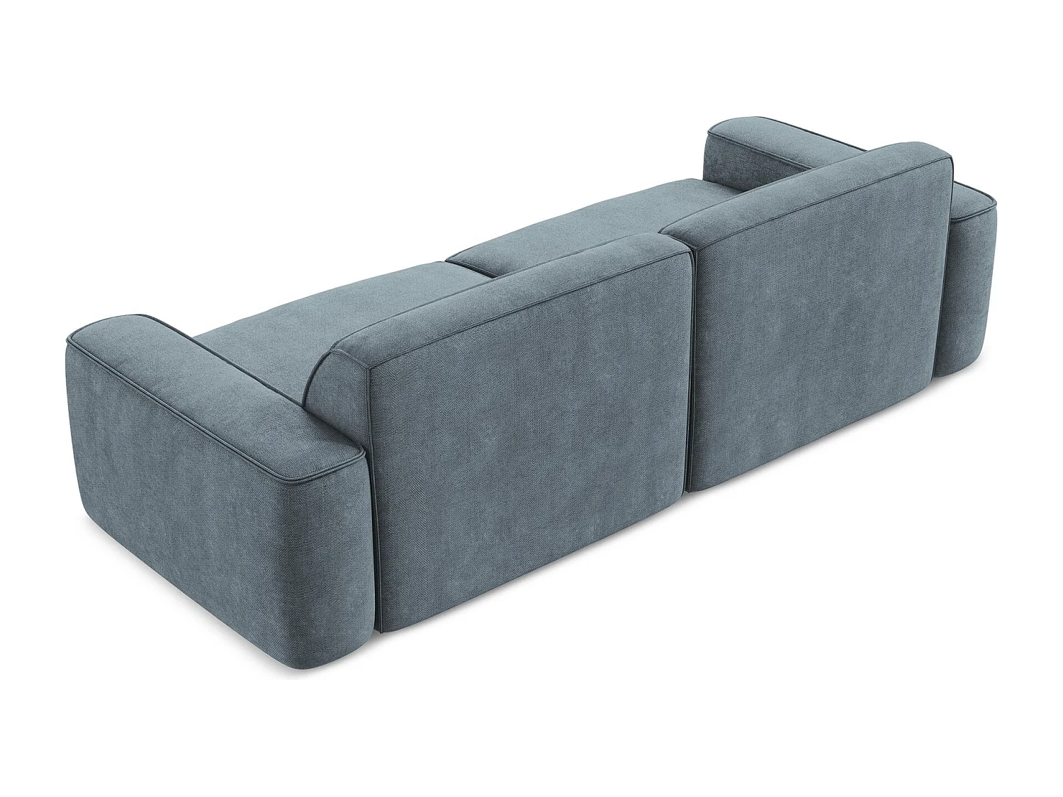 Vierzits modulaire bank van jeans chenille stof - OMAO