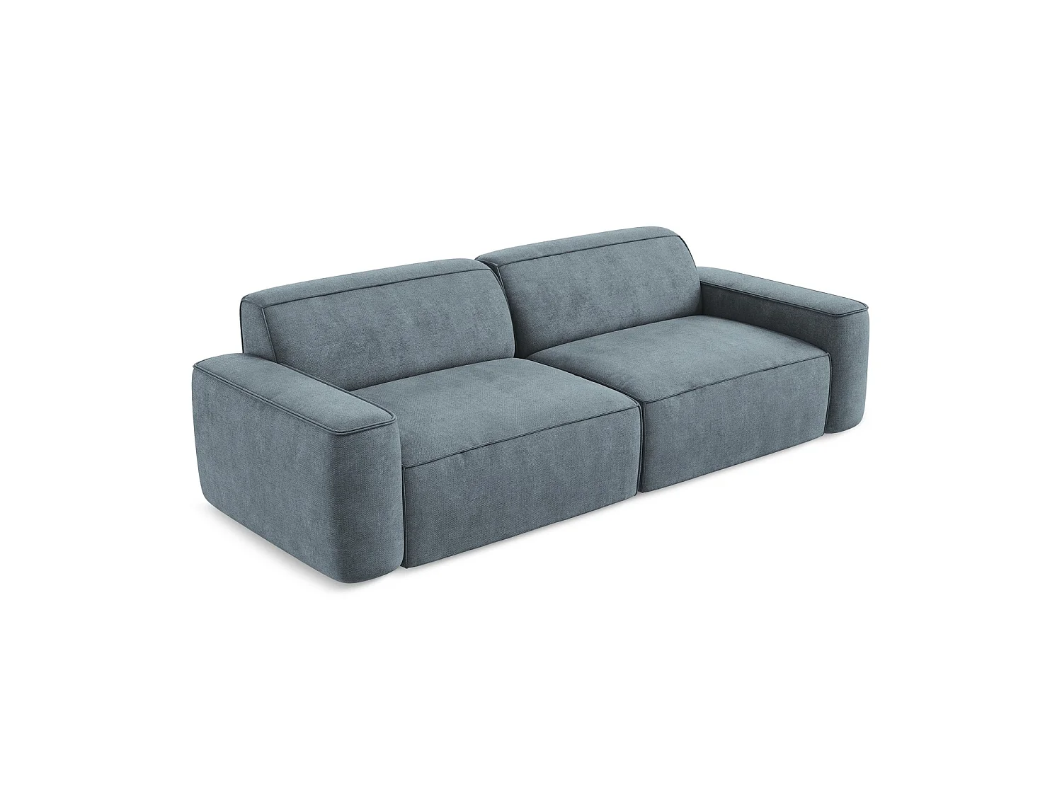 Modulares 4-Sitzer Sofa - - Chenille - Jeans - MELISSA