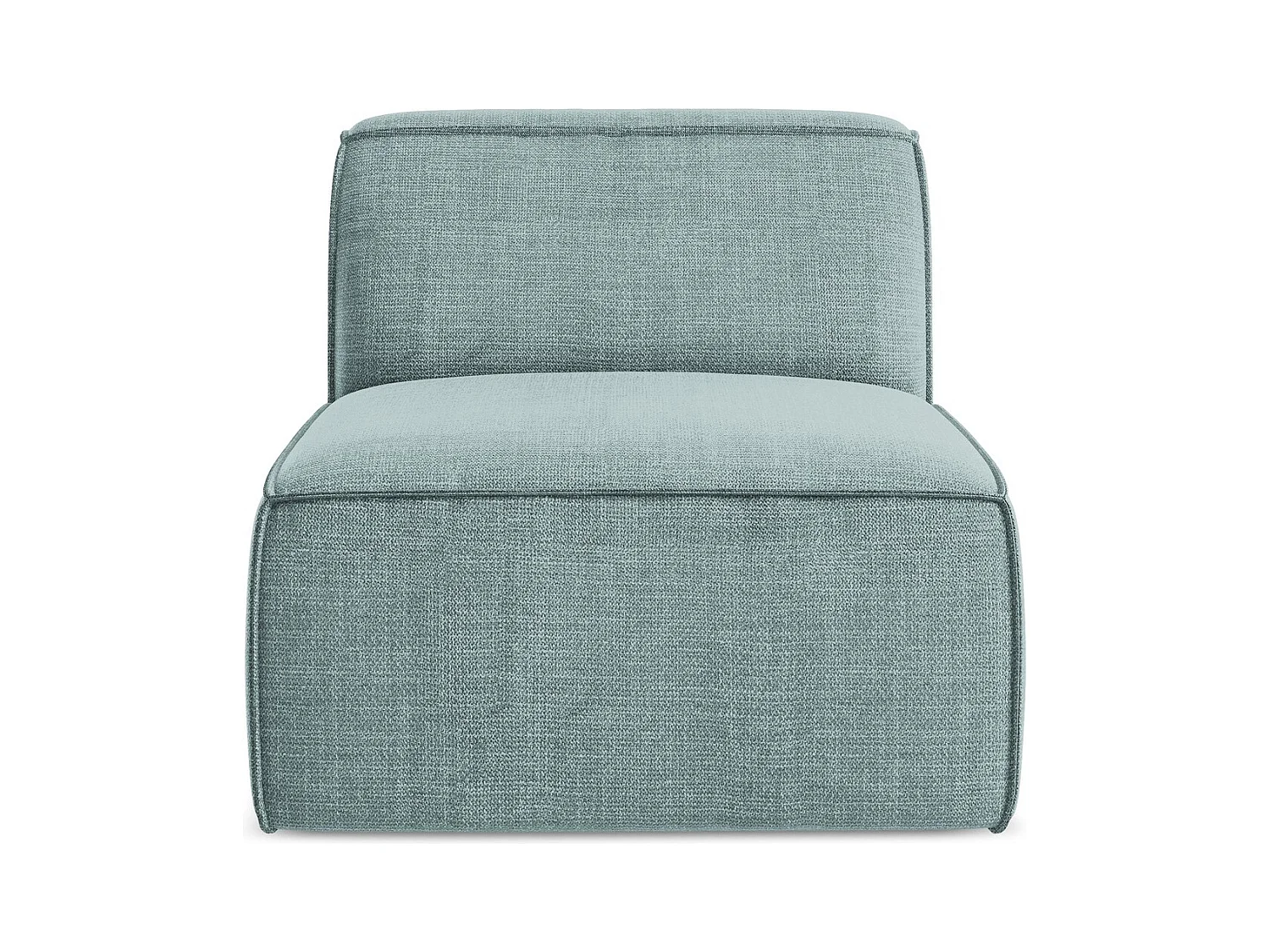 Fauteuil pour canapé modulable en tissu texturé - jeans - OMAO