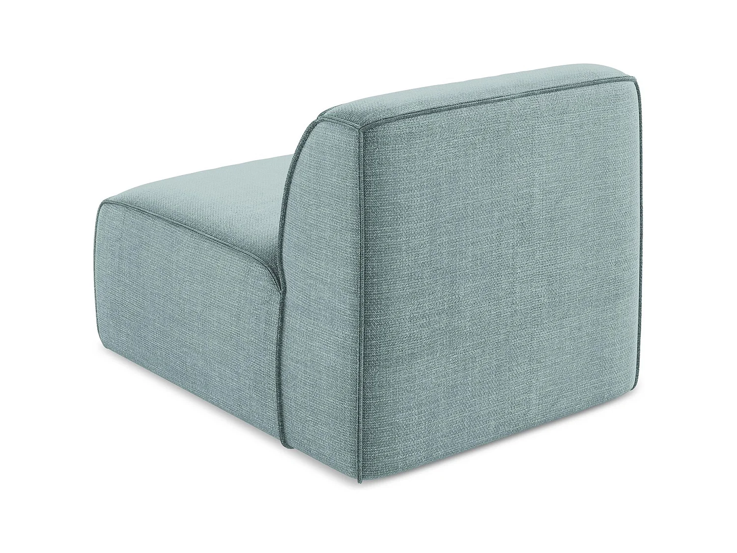 Fauteuil pour canapé modulable en tissu texturé - jeans - OMAO