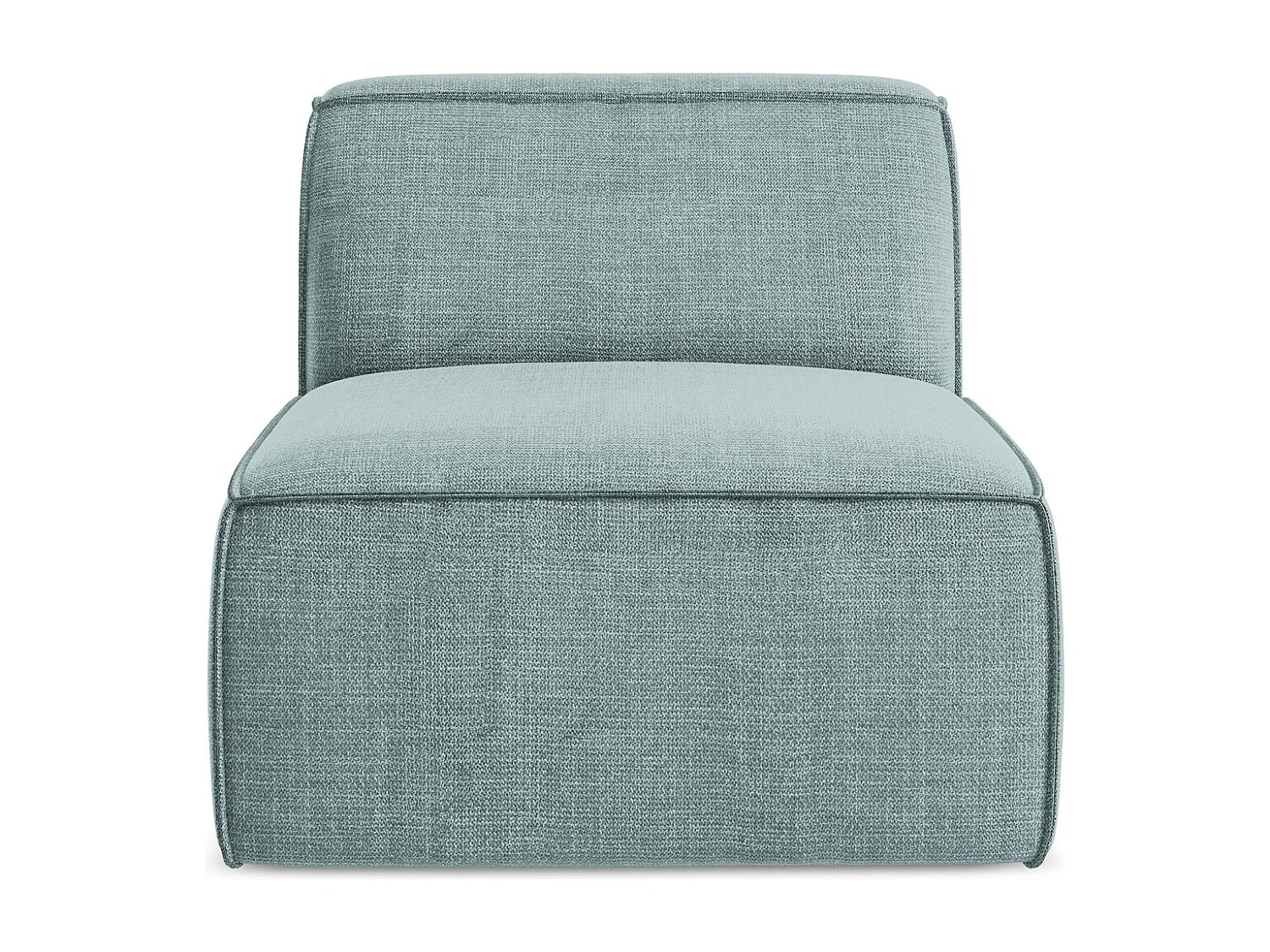 Fauteuil pour canapé modulable en tissu texturé - jeans - OMAO