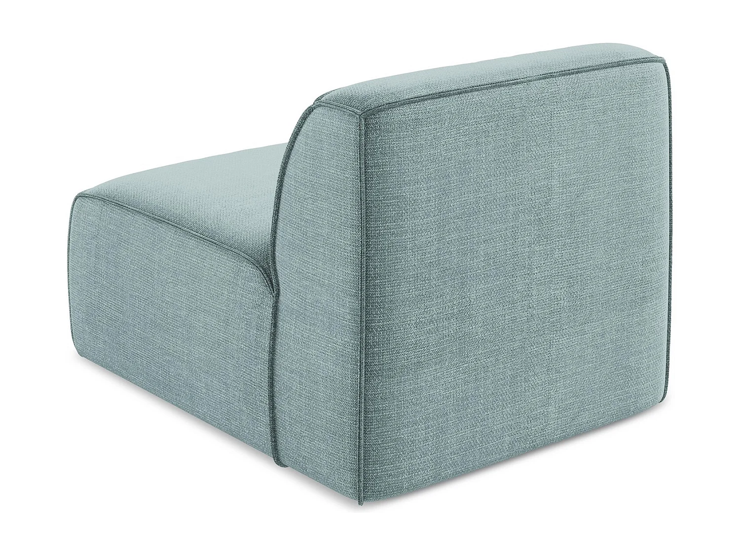 Fauteuil pour canapé modulable en tissu texturé - jeans - OMAO