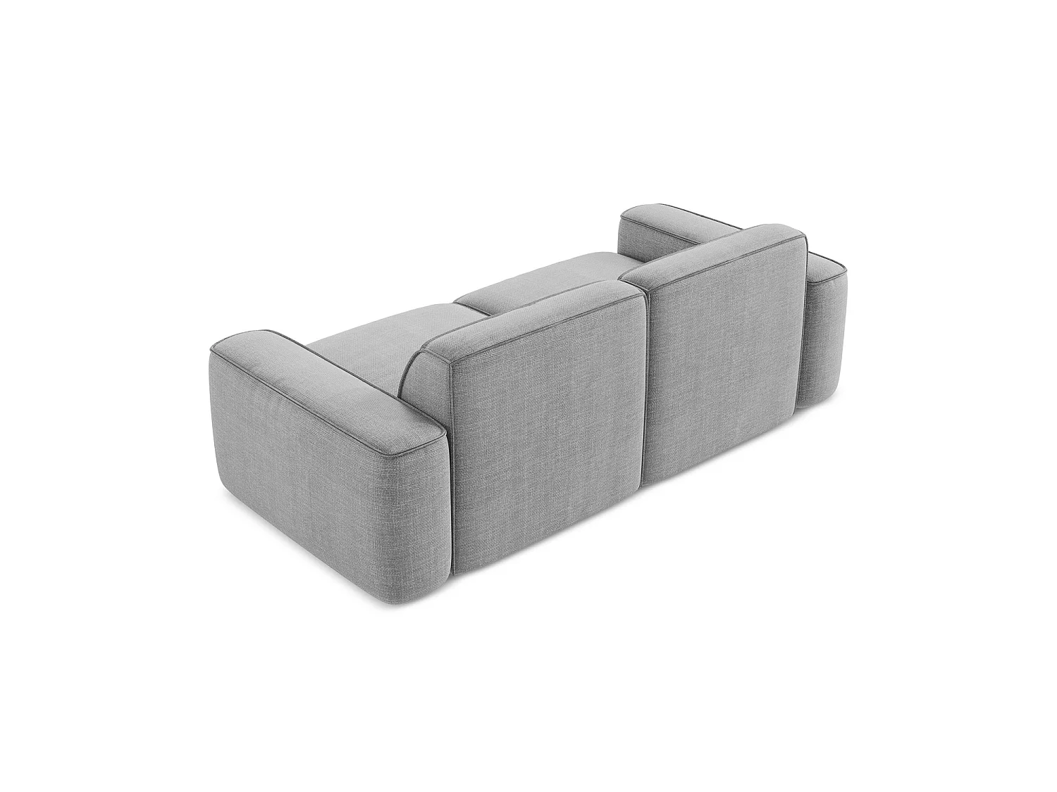 Modulares 3-Sitzer Sofa - - Strukturstoff - Hellgrau - MELISSA