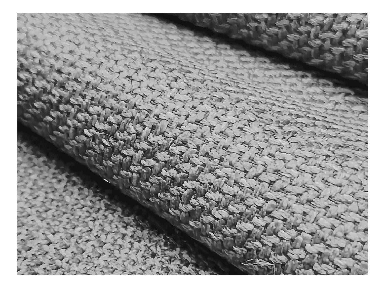 Canapé d'angle droit convertible en tissu texturé - gris clair - LEILA