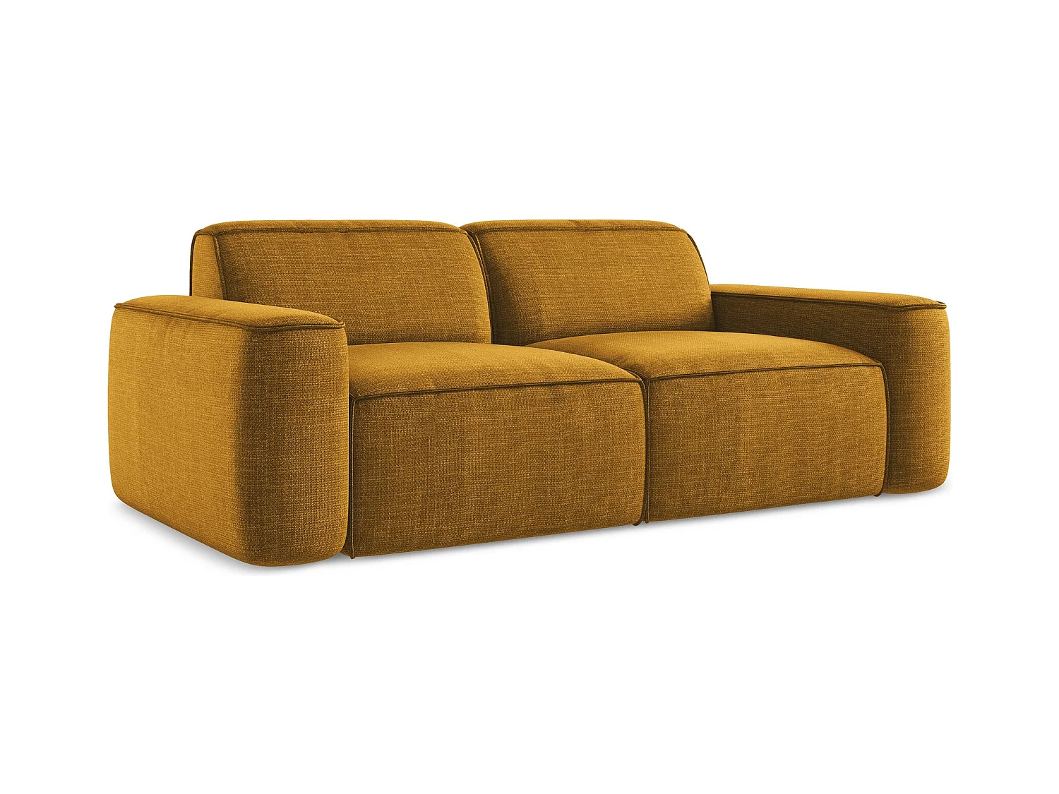 Modulares 3-Sitzer Sofa - Strukturstoff - Senf - OMAO