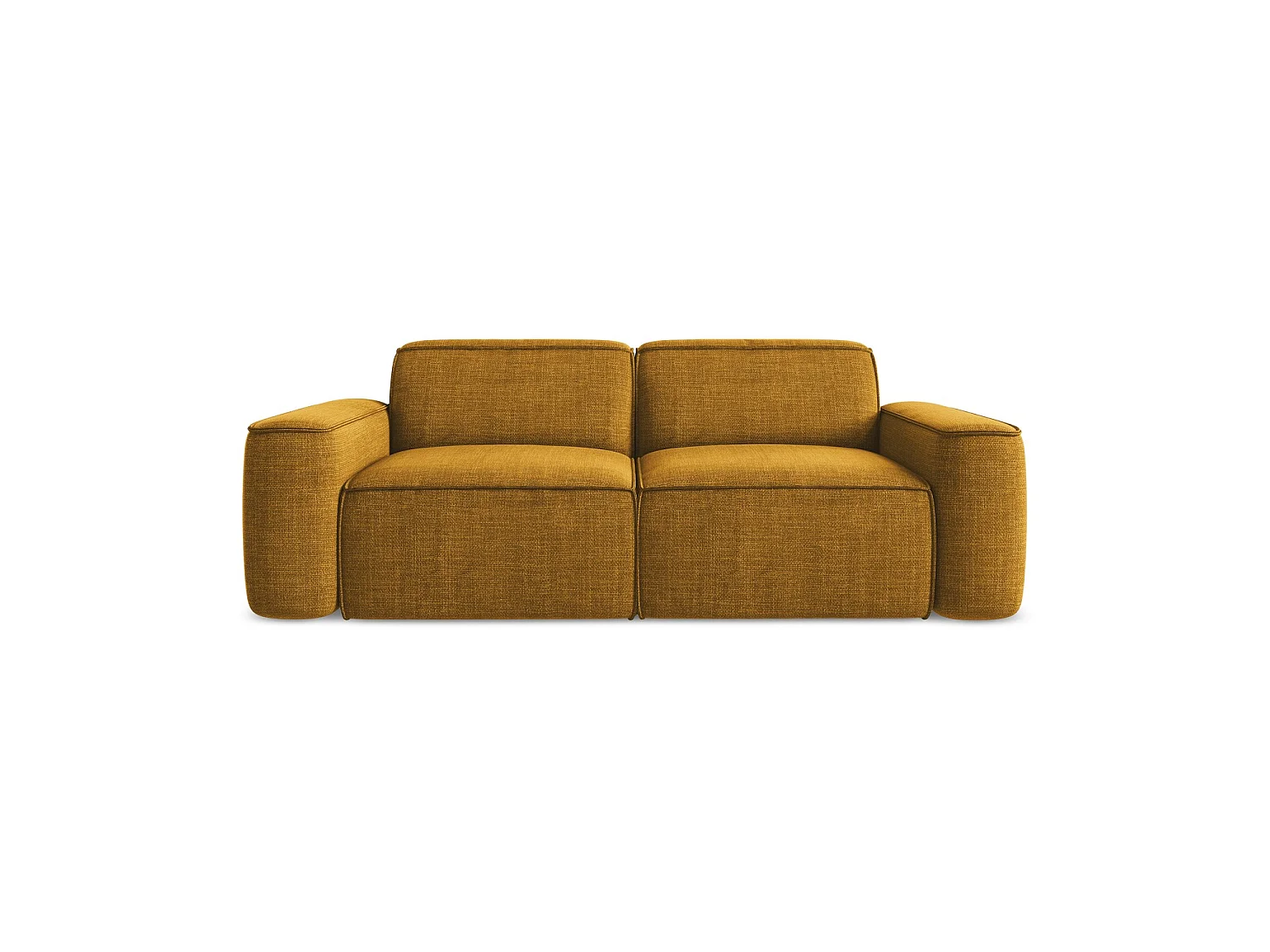 Driezits modulaire bank van mosterd textuurstof - MELISSA
