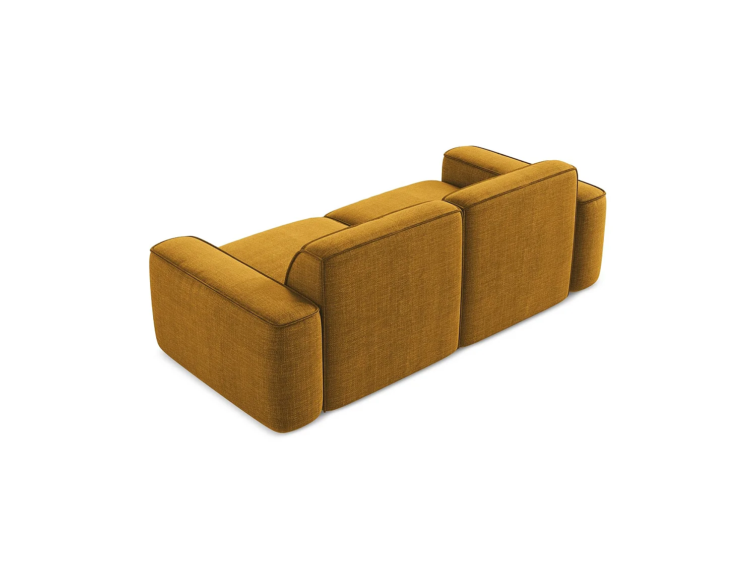 Driezits modulaire bank van mosterd textuurstof - MELISSA