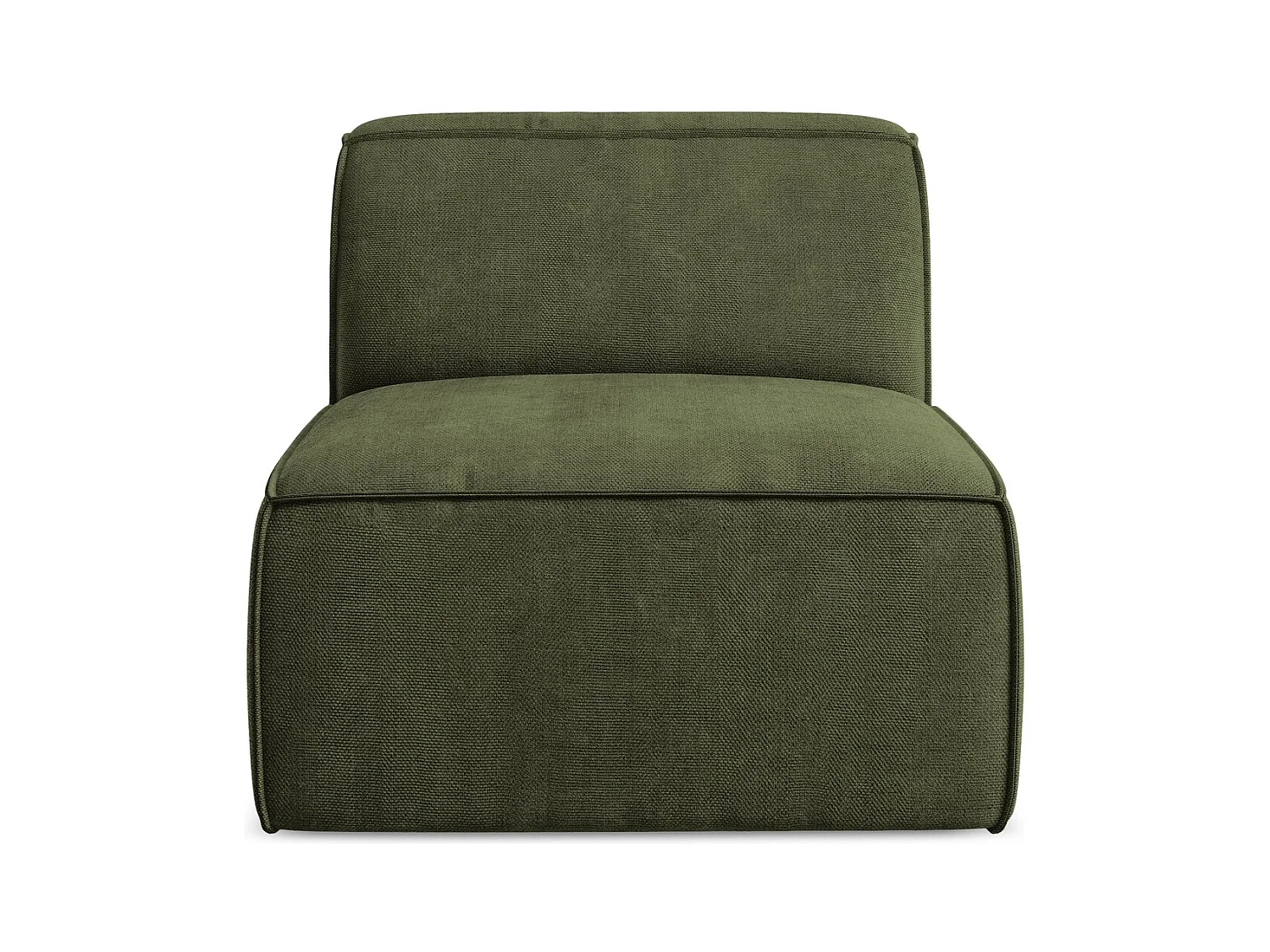 Fauteuil pour canapé modulable en tissu chenille - olive - OMAO