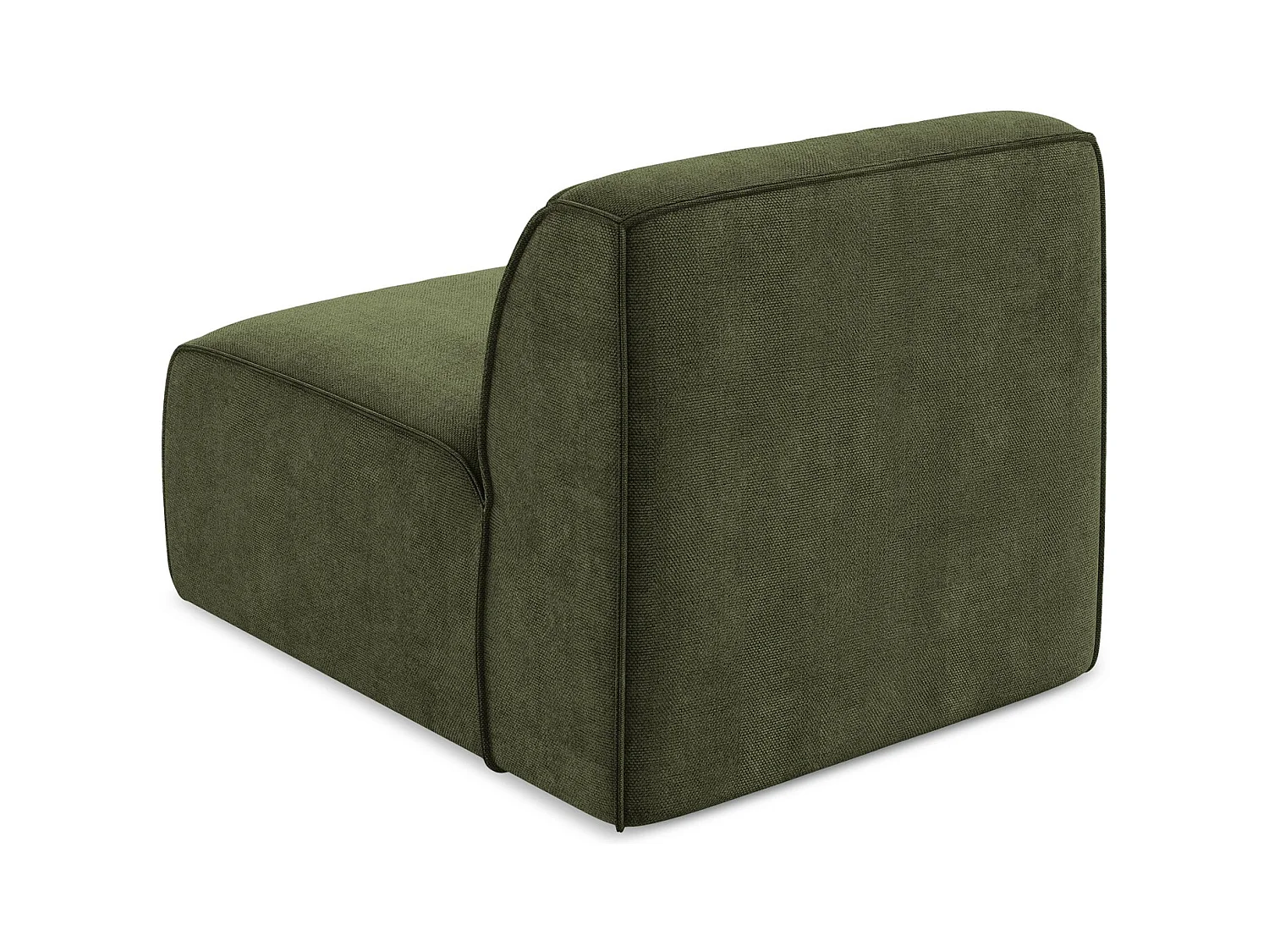 Fauteuil pour canapé modulable en tissu chenille - olive - OMAO