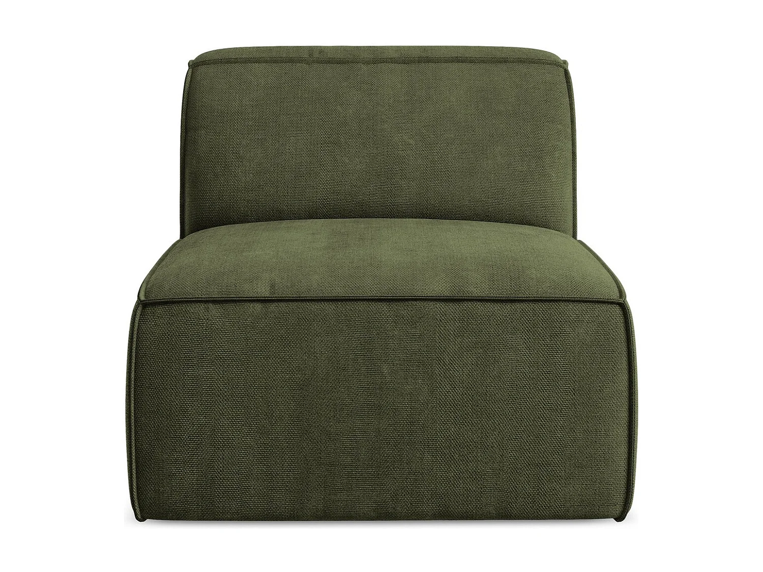 Fauteuil pour canapé modulable en tissu chenille - olive - OMAO