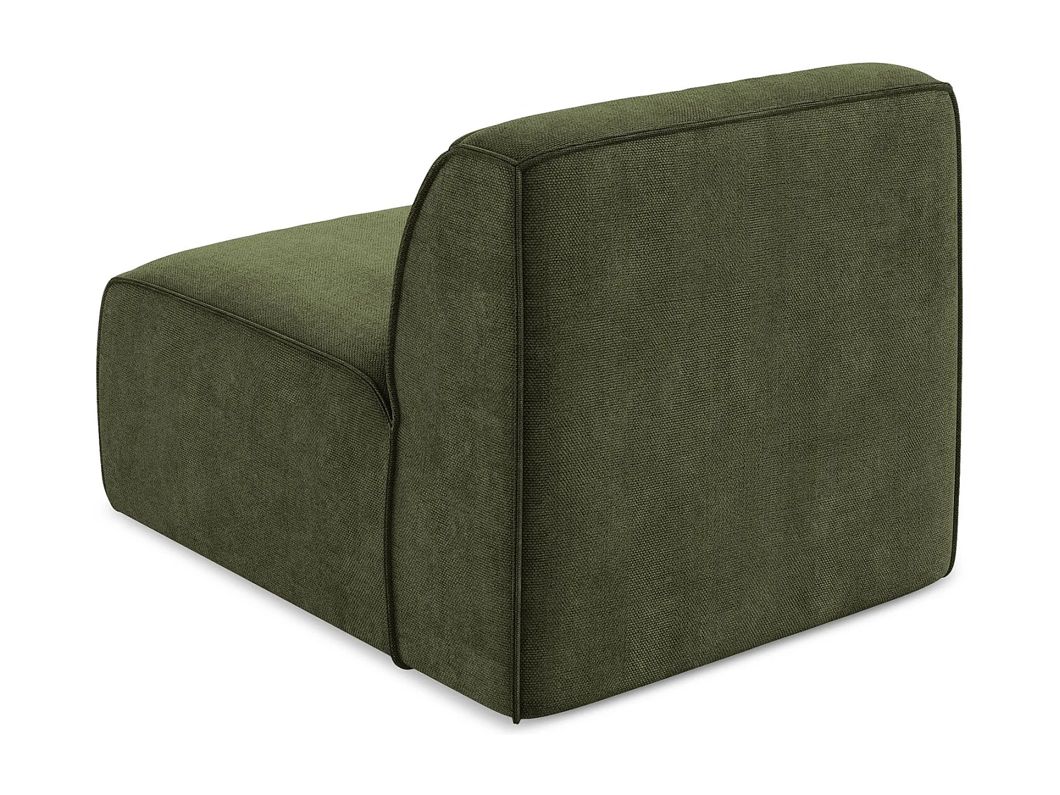 Fauteuil pour canapé modulable en tissu chenille - olive - OMAO